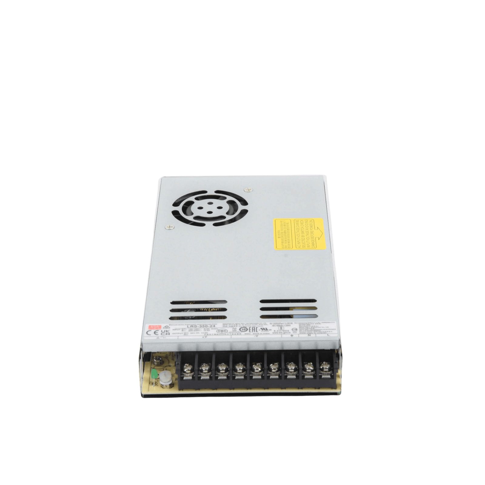 Fuente de Poder Industrial Conmutada 350W de Potencia, 24Vcc, 14.6A LRS35024 - MEANWELL