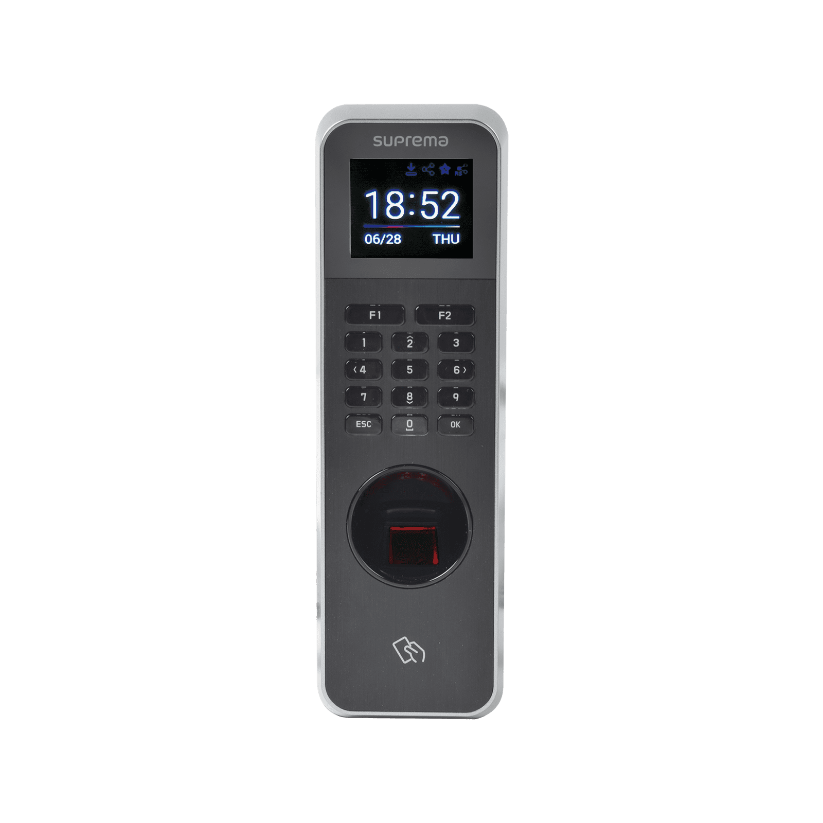 Lector de Huella IP67 Con Teclado y Lector de Tarjetas RFID(125kHz EM & 13.56MHz MIFARE, MIFAREPlus, DESFire/EV1), y BLUETOOTH, Uso para Control de Acceso y Asistencia BLN2-ODB - SUPREMA