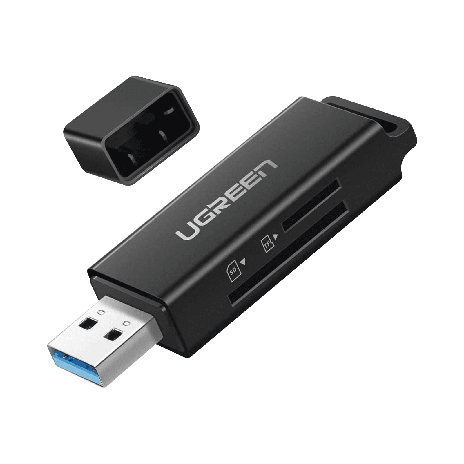 Lector de tarjetas SD portátil USB 3.0 de doble ranura / adaptador de tarjeta de memoria flash concentrador para TF SD Micro SD SDXC SDHC MMC RS-MMC Micro SDXC Micro SDHC UHS-I 40752 - UGREEN