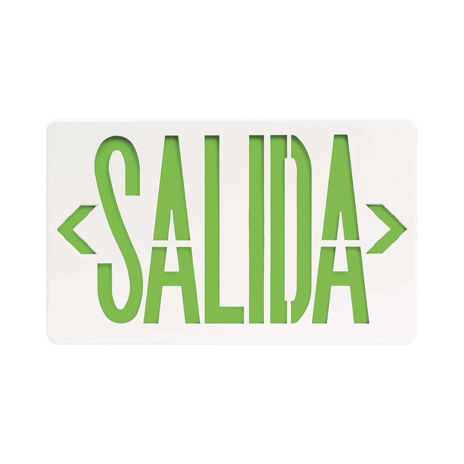 Letrero LED DUAL de SALIDA Universal con alto brillo/uso en pared, lateral o techo/Batería de Respaldo Incluida. SF820X - SFIRE