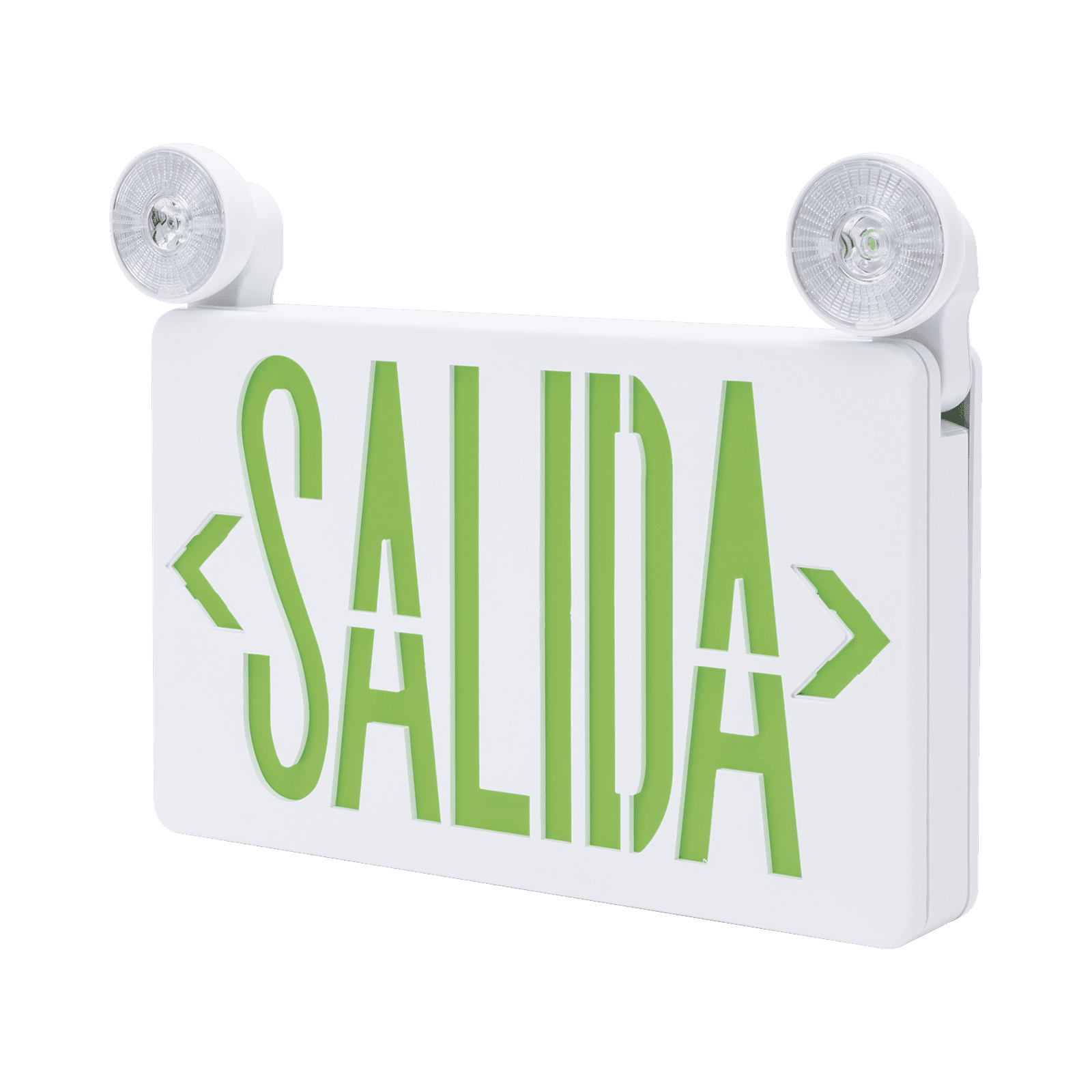 Letrero de Emergencia LED DUAL de SALIDA con Luz de Emergencia/Montaje Universal (pared, lateral o Techo)/Batería de Respaldo Incluida SFKDC860 - SFIRE