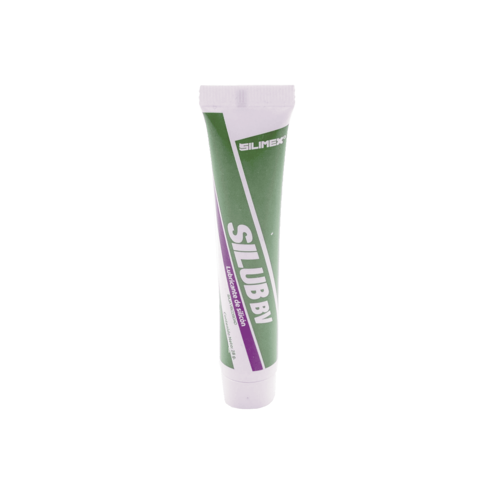 Lubricante de silicón dieléctrico de baja viscosidad, soporte de -10 hasta 80ºC, no daña plásticos, tubo 28grs SILUB-BV - SILIMEX