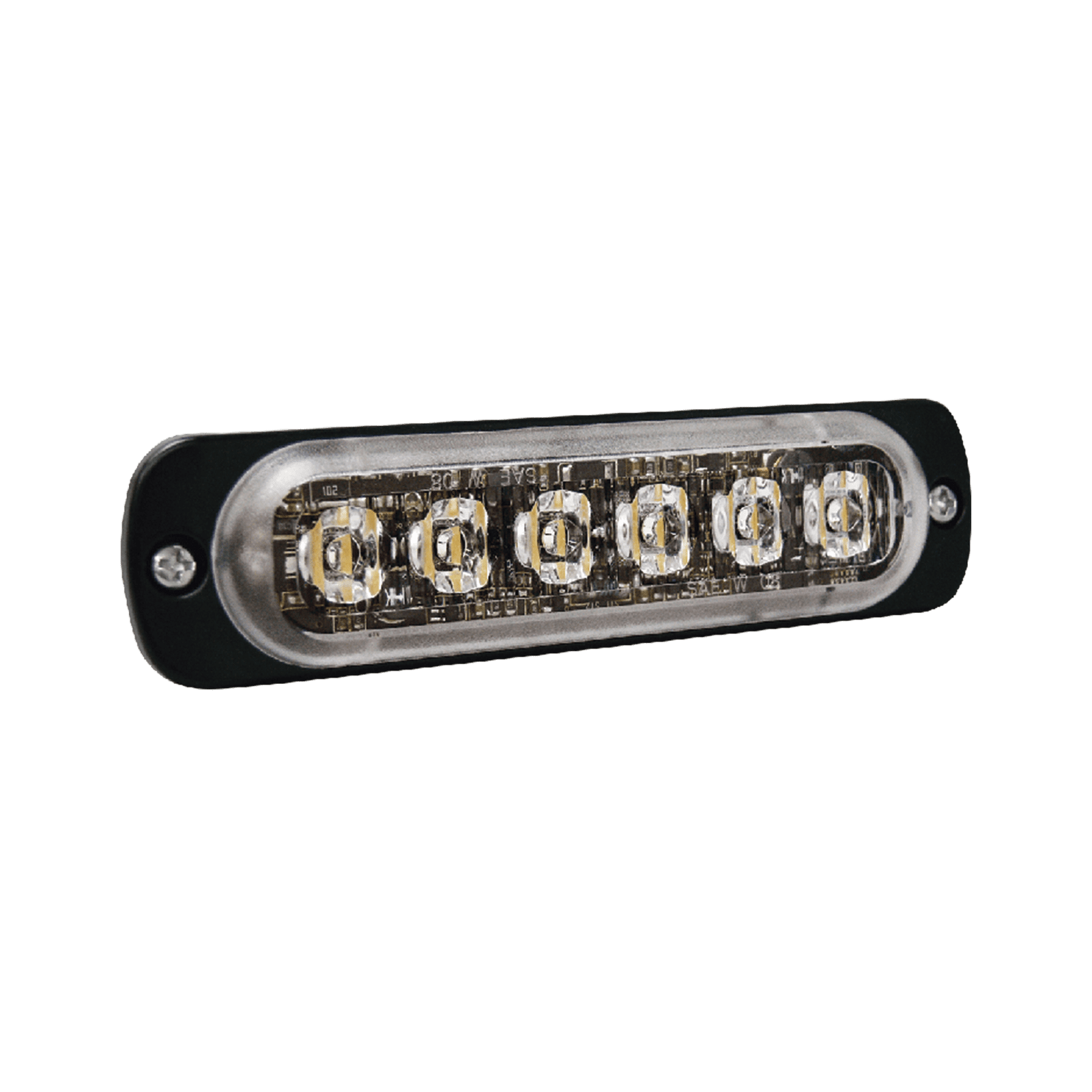 Luz Auxiliar de 6 LED, Roja, Bisel Negro, Lente Transparente SP6R - SIGNALPRO