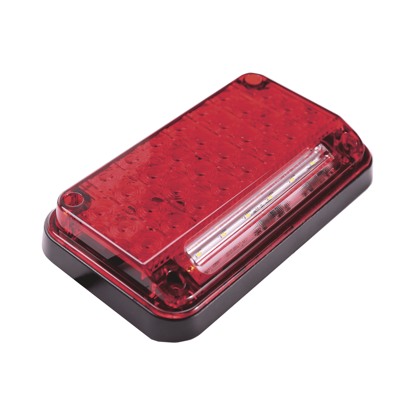 Luz de Advertencia de 7X4″, Color Rojo, Con Luz de Trabajo, Ideal para Ambulancias XLTE2335R - EPCOM INDUSTRIAL SIGNALING