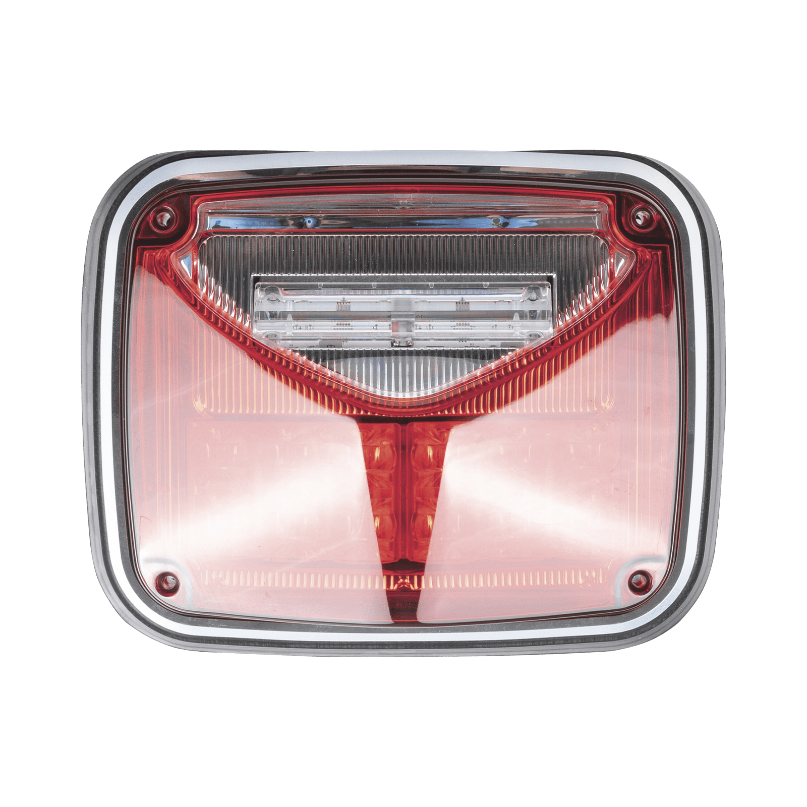 Luz de advertencia de 8 X 6″, Color Rojo, Con Luz de Trabajo Clara, Ideal para Ambulancias XLTE1755R - EPCOM INDUSTRIAL SIGNALING
