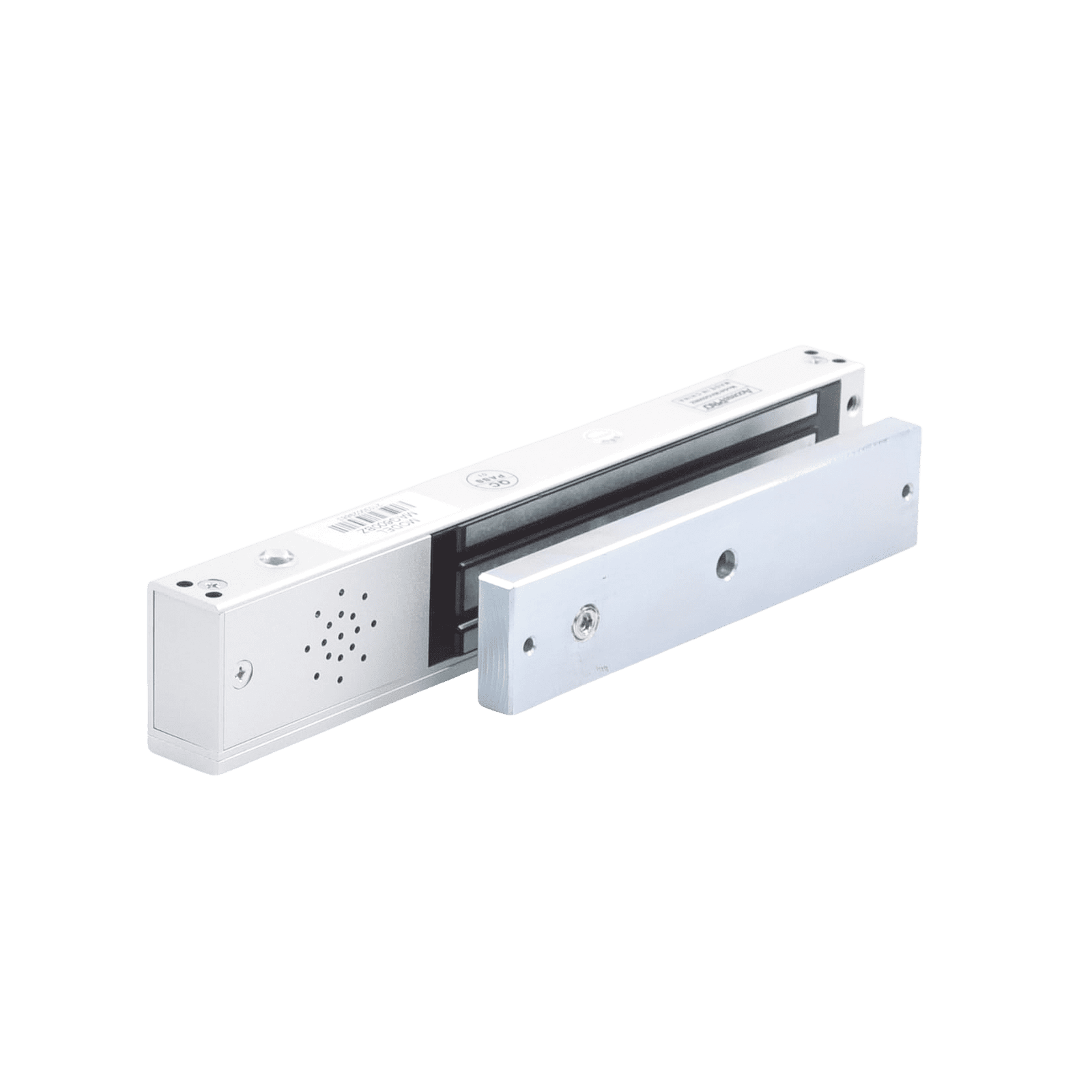 Chapa magnética 600Lb con  Buzzer de alarma de puerta abierta / LED indicador de estado /  Sensor de estado de placa/ Libre de Magnetismo Residual MAG600BZ - AccessPRO