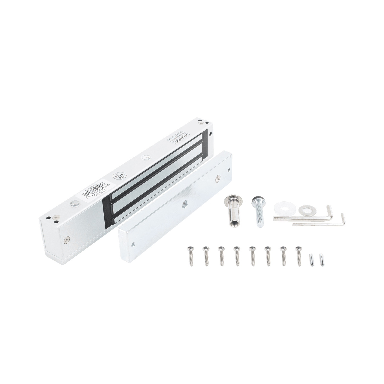 Chapa magnética 600 lbs con LED Ultra-brillante/ Libre de Magnetismo Residual / Sensor de estado de la placa MAG600NLEDV2 - AccessPRO
