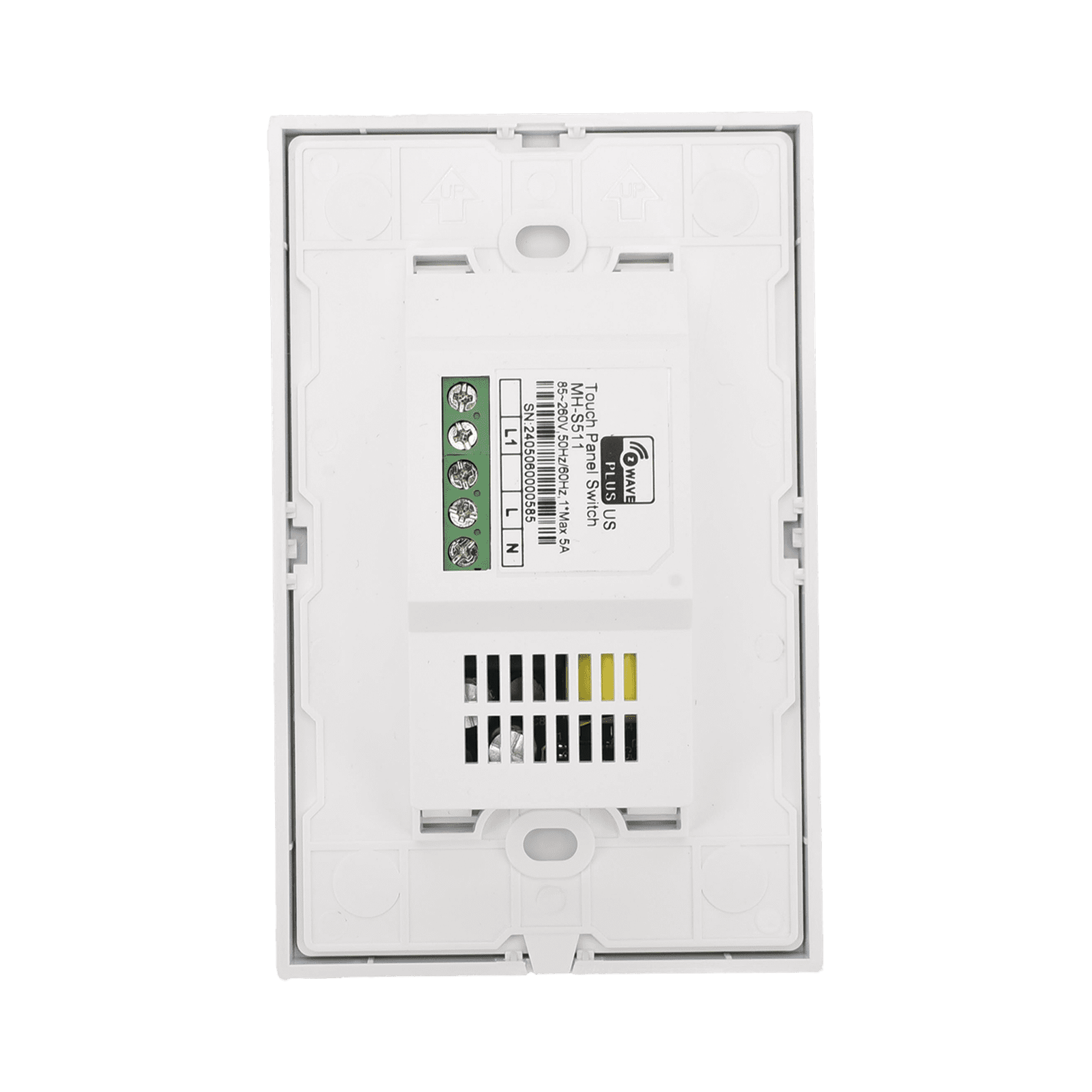 (ZWAVE) Interruptor On/Off panel táctil touch inalámbrico Zwave Plus 1 boton. Compatible con Hubitat HC8, Álula M2M, otro MHS511 - SMARTHOME BY EPCOM
