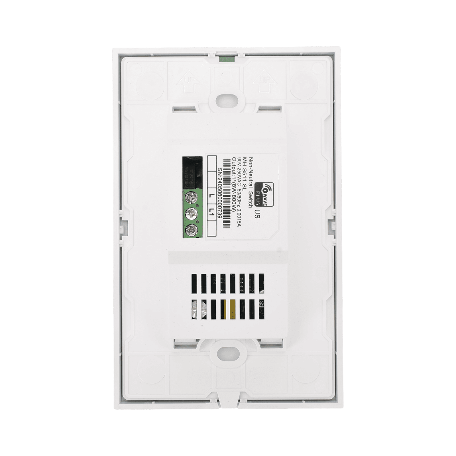 (ZWAVE) Interruptor On/Off panel táctil touch inalámbrico Zwave Plus 1 boton. No requiere cable neutro, Compatible con Hubitat HC8, Álula M2M, otros MHS511SL - SMARTHOME BY EPCOM