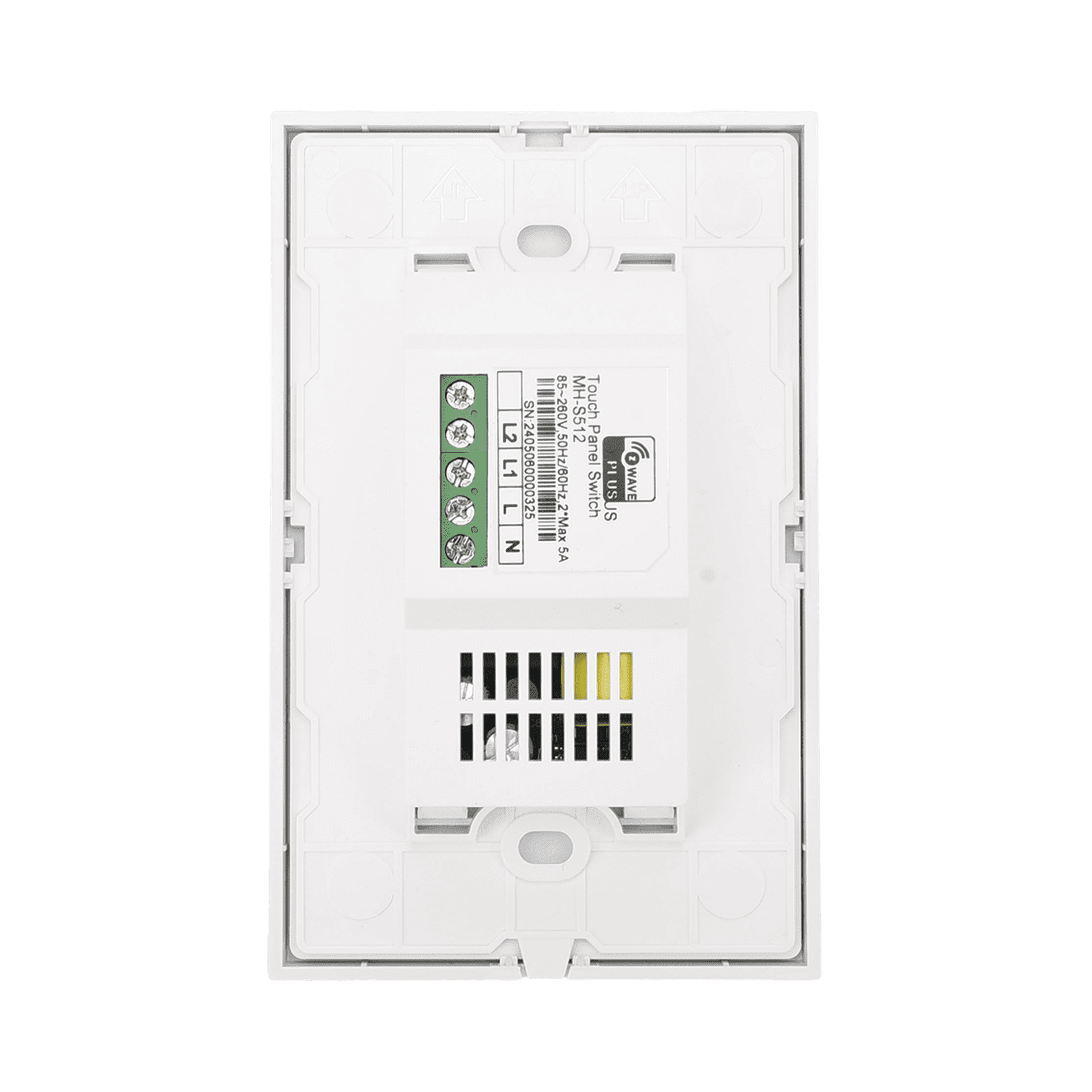 (ZWAVE) Interruptor On/Off panel táctil touch inalámbrico Zwave Plus 2 botones. Compatible con Hubitat HC8, Álula  M2M, otro MHS512 - SMARTHOME BY EPCOM