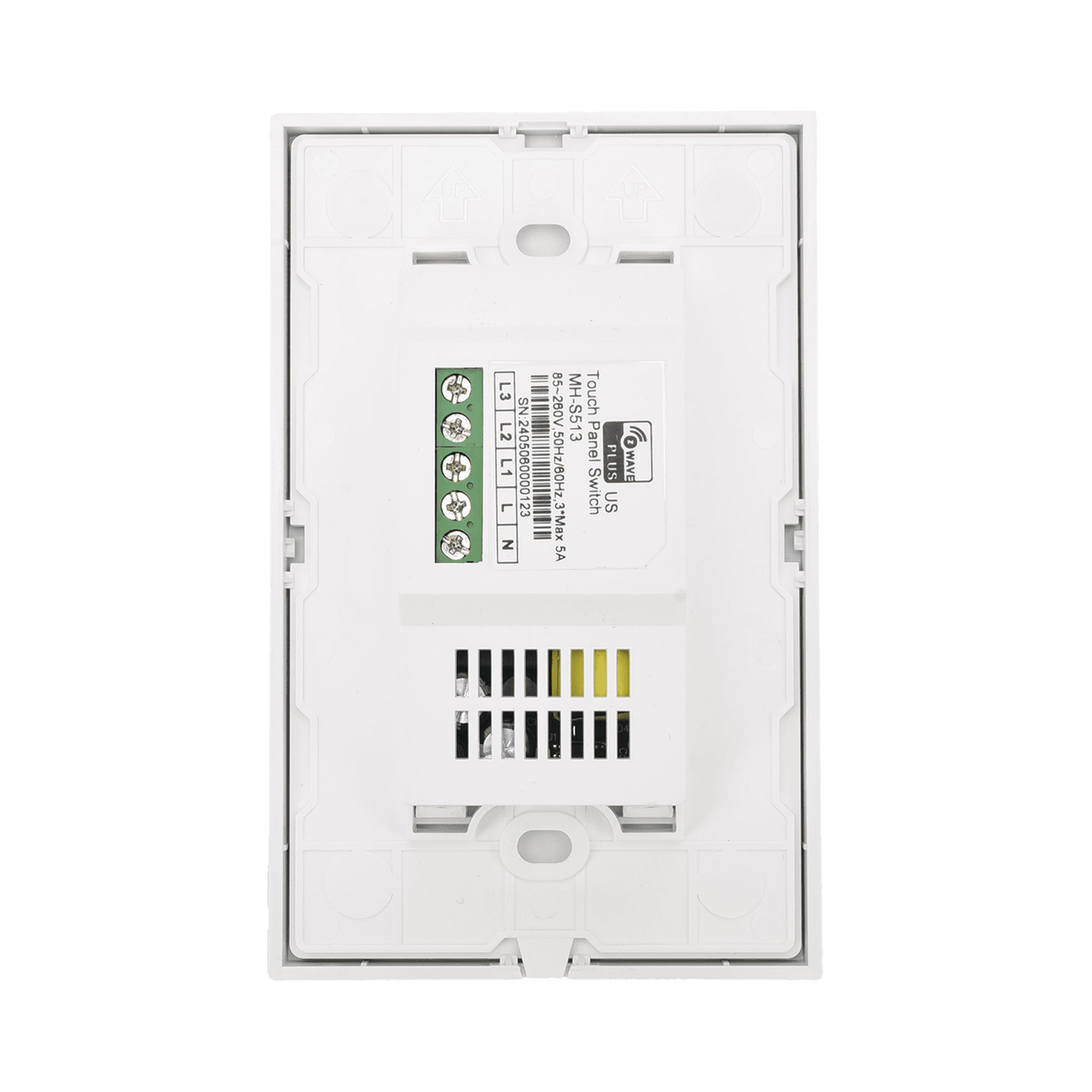 (ZWAVE) Interruptor On/Off panel táctil touch inalámbrico Zwave Plus 3 botones. Compatible con Hubitat HC8, Álula M2M, otro MHS513 - SMARTHOME BY EPCOM
