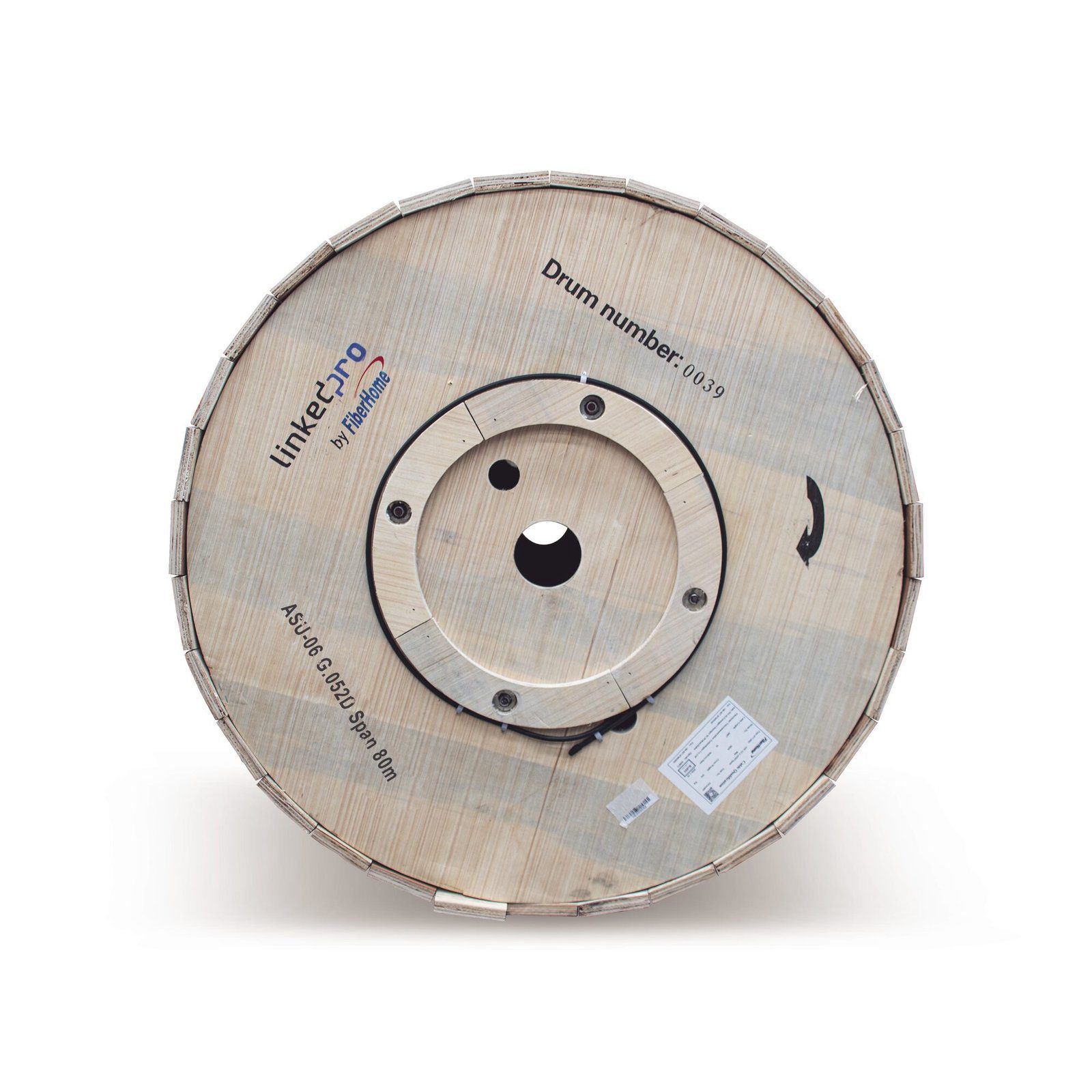 Carrete de 4 km de Fibra Óptica Aérea Mini ADSS (ASU) G.652D, Monomodo de 6 Hilos, Exterior, Span 80, Loose Tube MINI-ADSS-06C/4KM - LINKEDPRO BY FIBERHOME