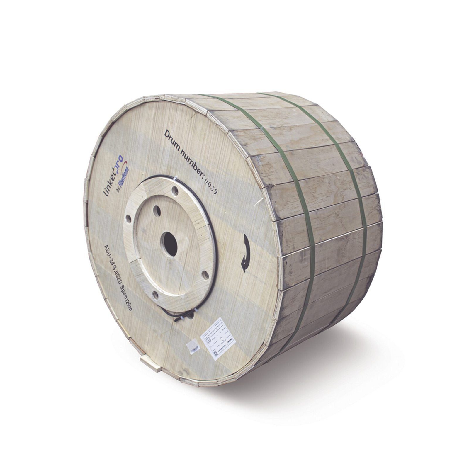 Carrete de 4 km de Fibra Óptica Aérea Mini ADSS (ASU) G.652D, Monomodo de 24 Hilos, Exterior, Span 120, Loose Tube MINI-ADSS-24C-S120/4KM - LINKEDPRO BY FIBERHOME