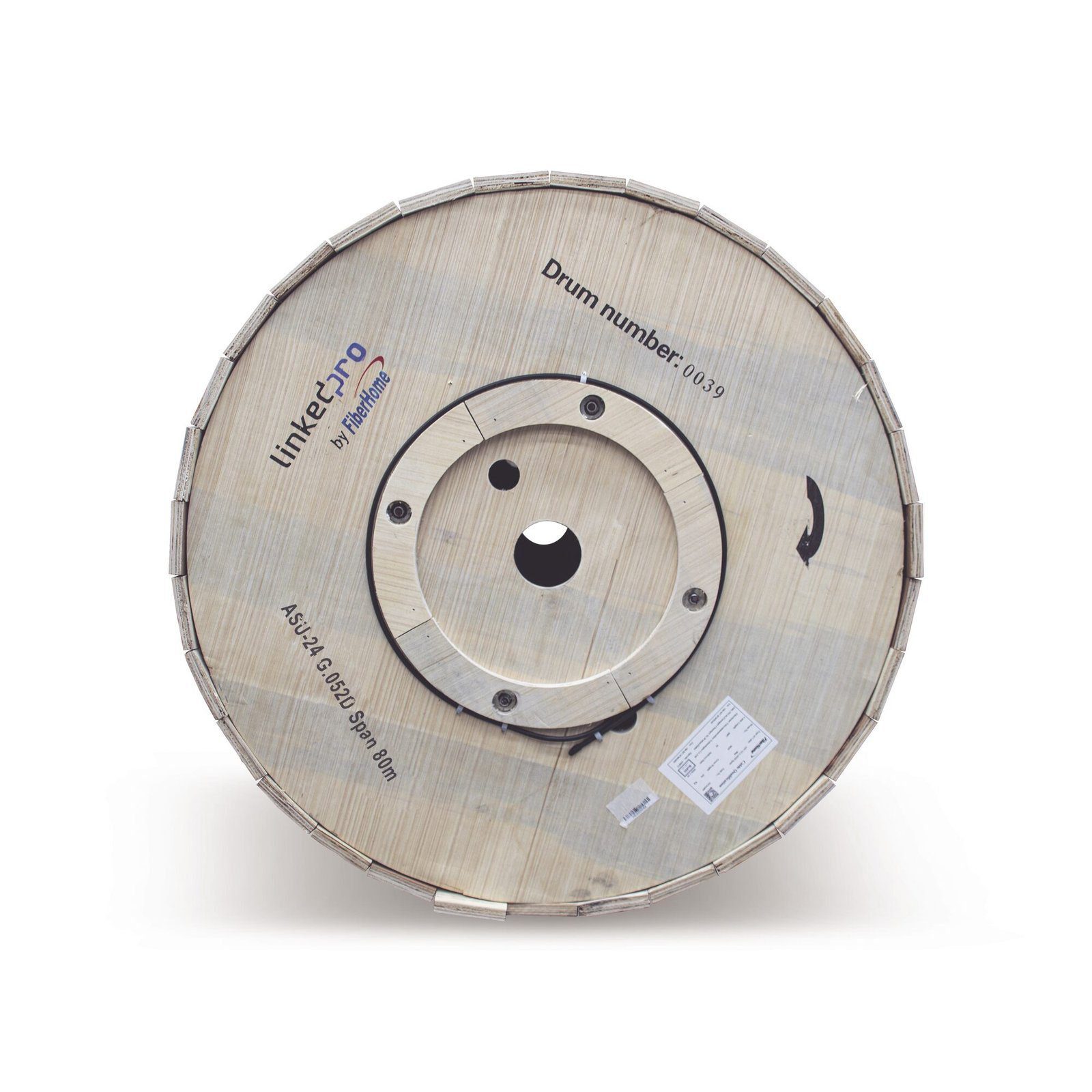 Carrete de 4 km de Fibra Óptica Aérea Mini ADSS (ASU) G.652D, Monomodo de 24 Hilos, Exterior, Span 80, Loose Tube MINI-ADSS-24C/4KM - LINKEDPRO BY FIBERHOME