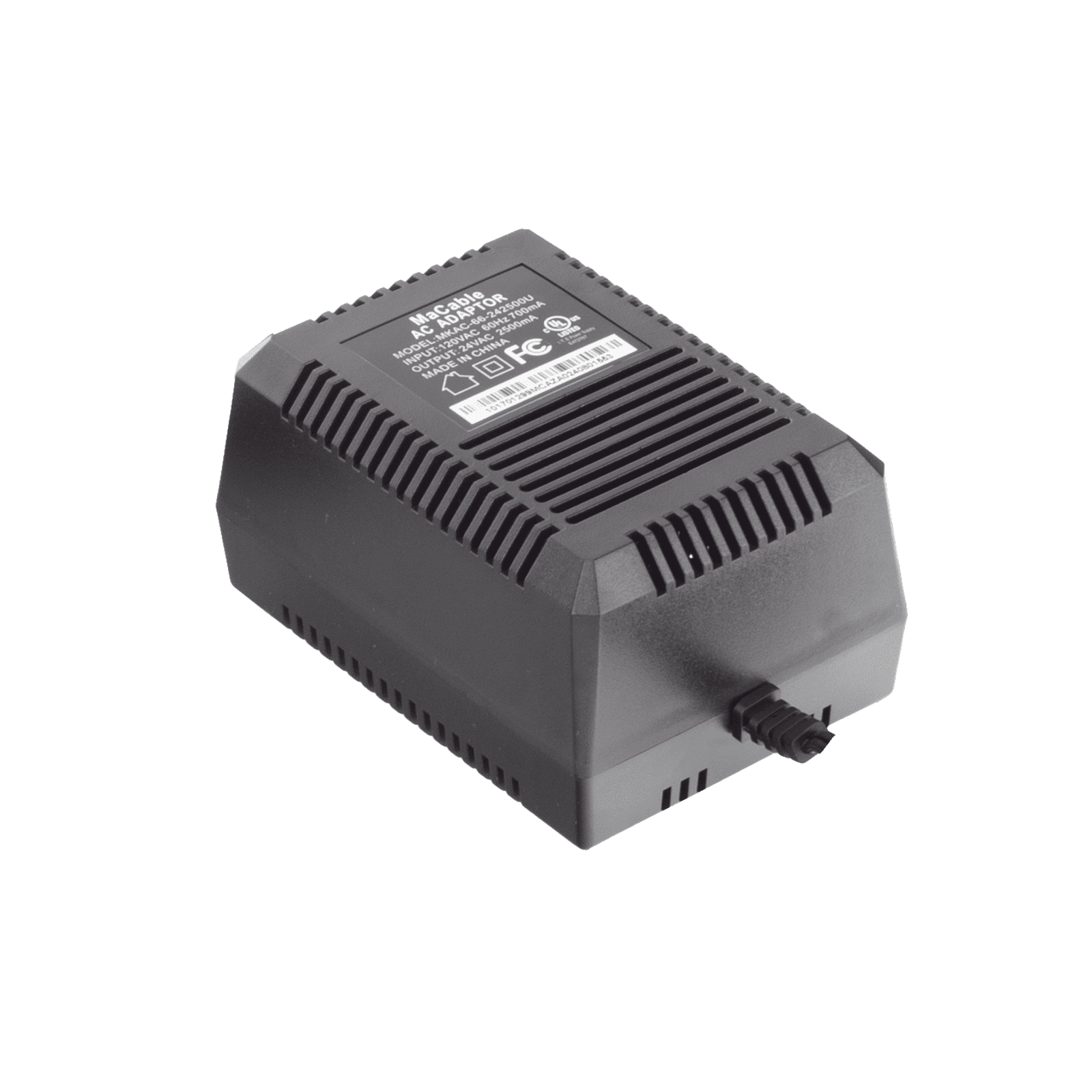 Transformador de 24 VCA / 2.5 Amp (60 VA) / Multiples Usos / Recomendado para PTZ TURBOHD e IP / Interior MKAC-66-242500U - HIKVISION