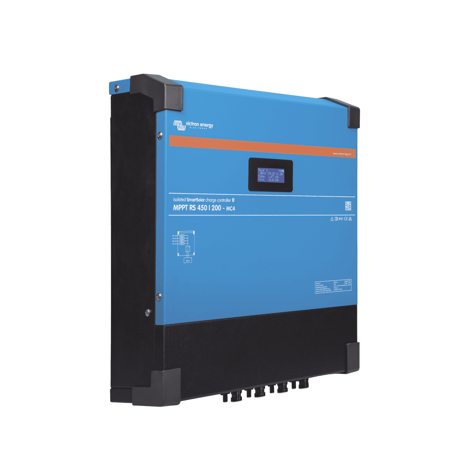 SmartSolar MPPT RS 450/100-MC4. Controlador Solar MPPT 100A, Voltaje: 48 Vcc. Para uso con Inv. Cargadores Victron MPPTRS450/100 - VICTRON ENERGY