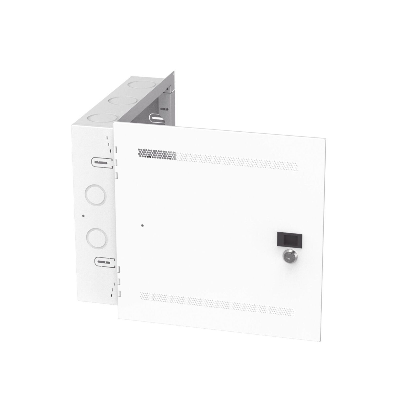 Gabinete Multipropósito de Montaje en Pared, de 14 in de Altura, Con Puerta Reversible, Fabricado en Acero, Color Blanco MS14EHDS - PANDUIT
