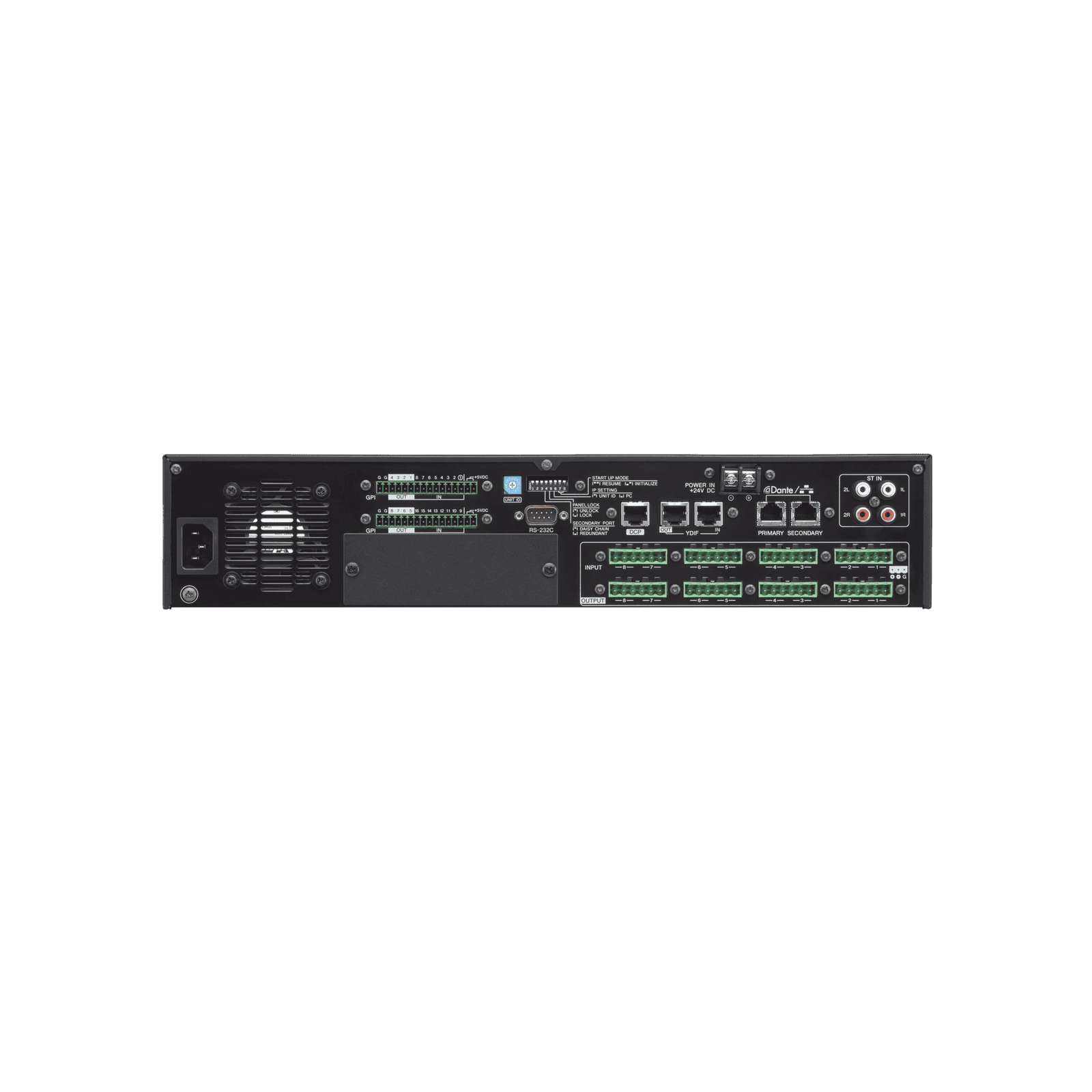 Procesador Matricial de Audio | DSP | 34 Entradas (entre digital y análogas)  x 16 Salidas | Ideal para Instalaciones Comerciales |  Interfaz Dante MTX5-D - YAMAHA