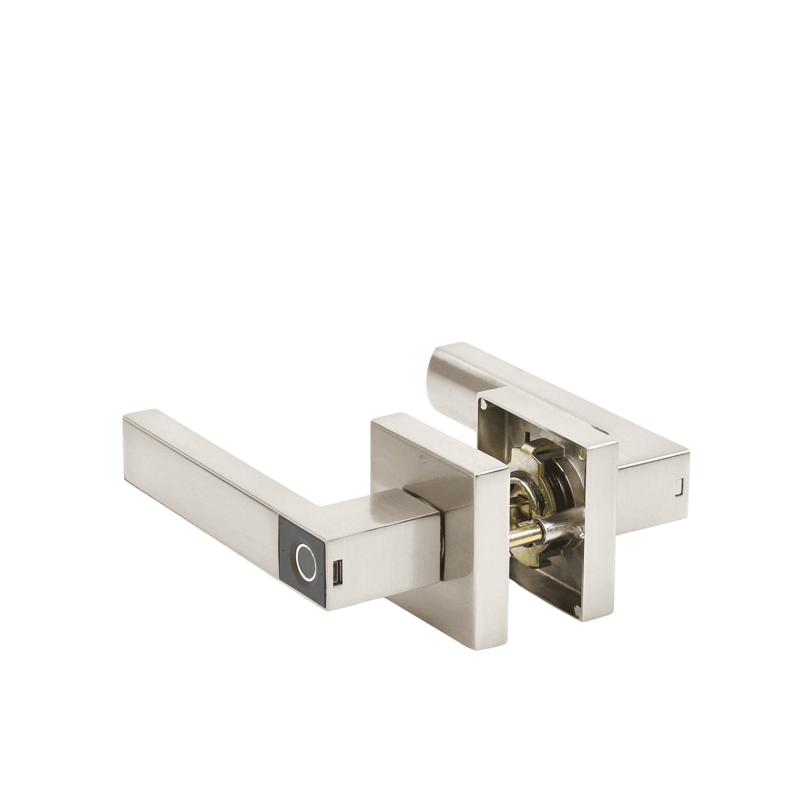 Manija Castelli Biométrica/ Niquel Satinado / 30 usuarios / Para Puerta Izq o Derecha de 60-70mm MX89803 - YALE-ASSA ABLOY