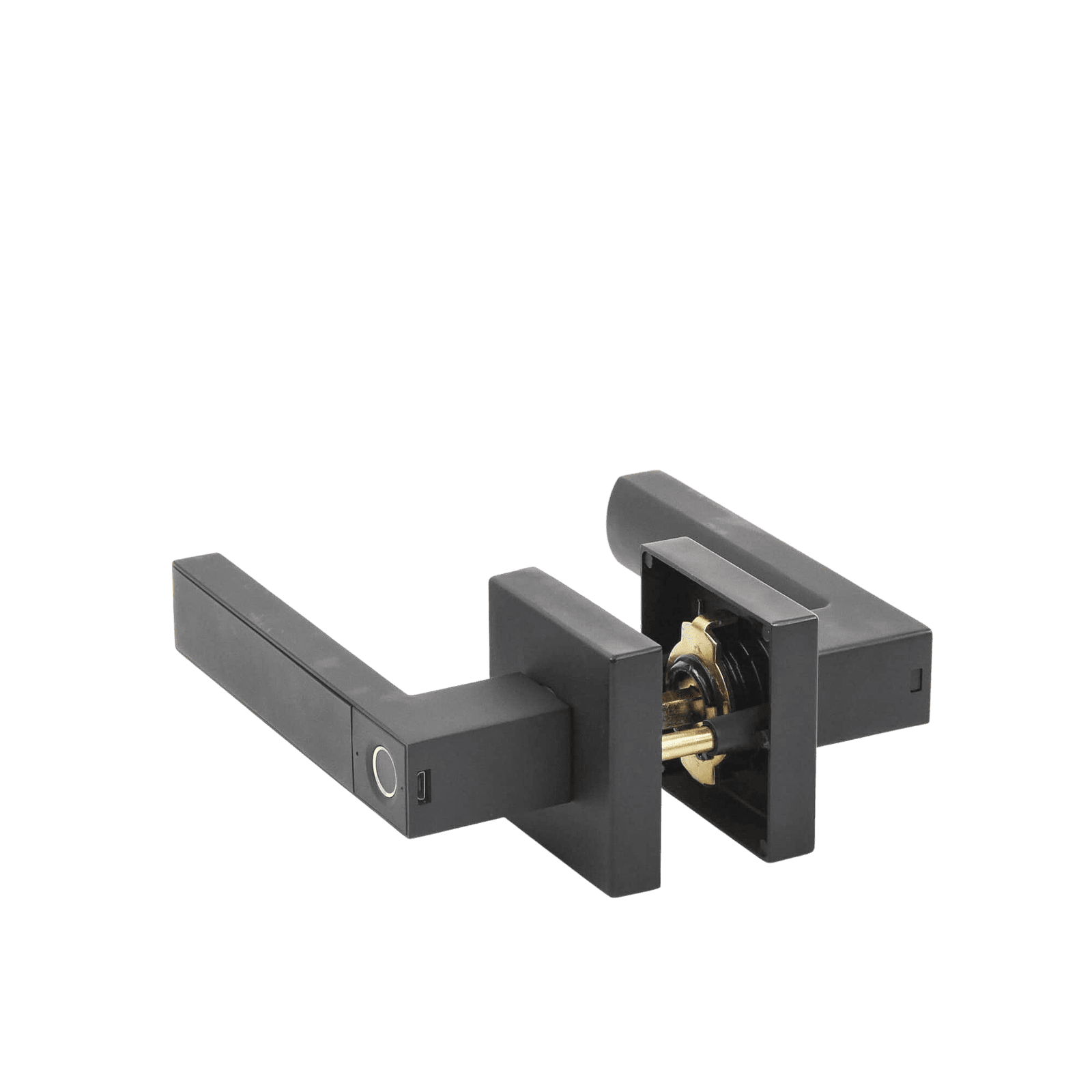 Manija Castelli Biométrica/ Acabado Negro / 30 usuarios/Para Puerta Izq o Derecha de 60-70mm MX89804 - YALE-ASSA ABLOY