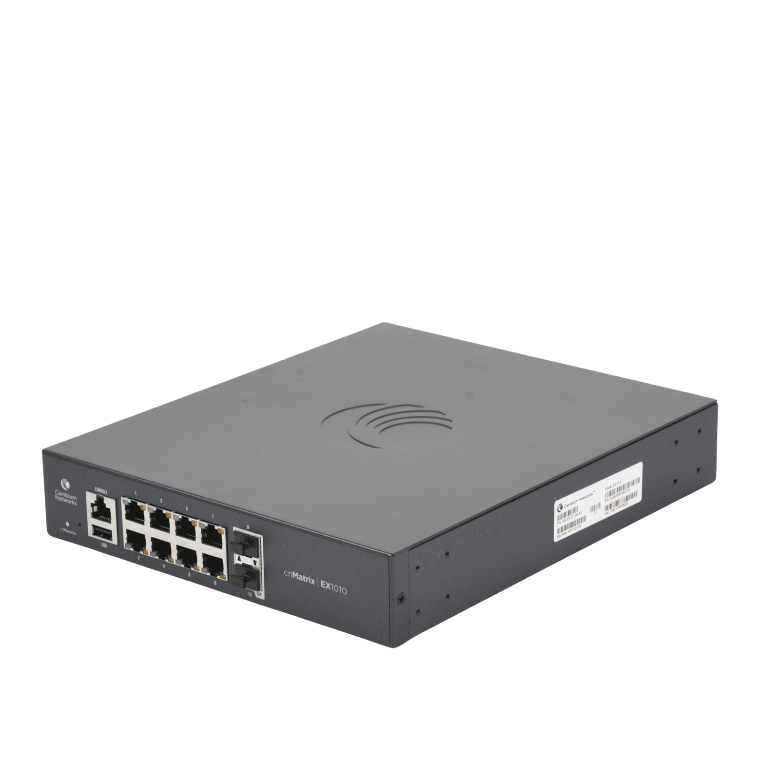 Switch PoE cnMatrix Ex1010-P / 8 Puertos Gigabit PoE 802.3af/at + 2 SFP / Capa 2 / Gestión en la Nube Gratuito MX-EX1010PXA-0 - CAMBIUM NETWORKS