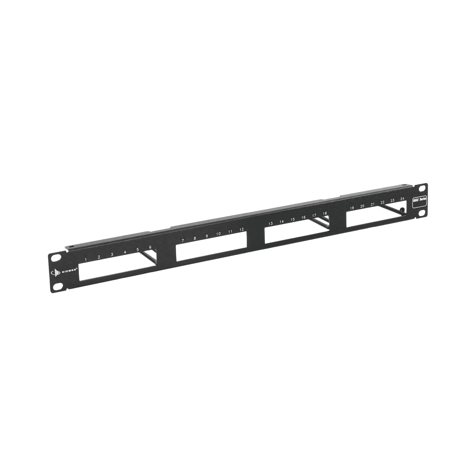 Patch Panel MAX Modular (vacío), de 24 Puertos, Plano, 1UR MX-PNL-24 - SIEMON