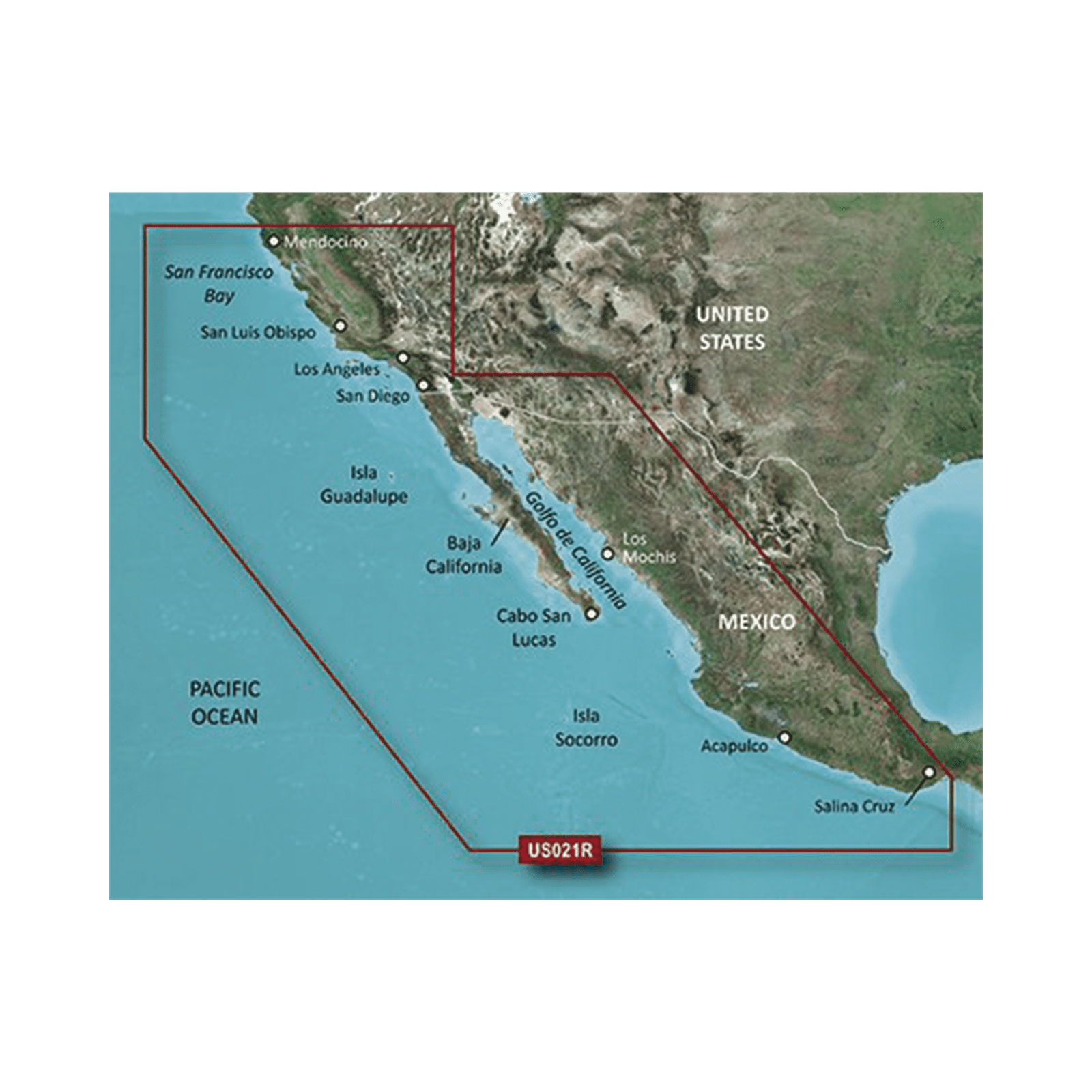 Mapa HXUS021R California – México. 10-C0722-20 - GARMIN