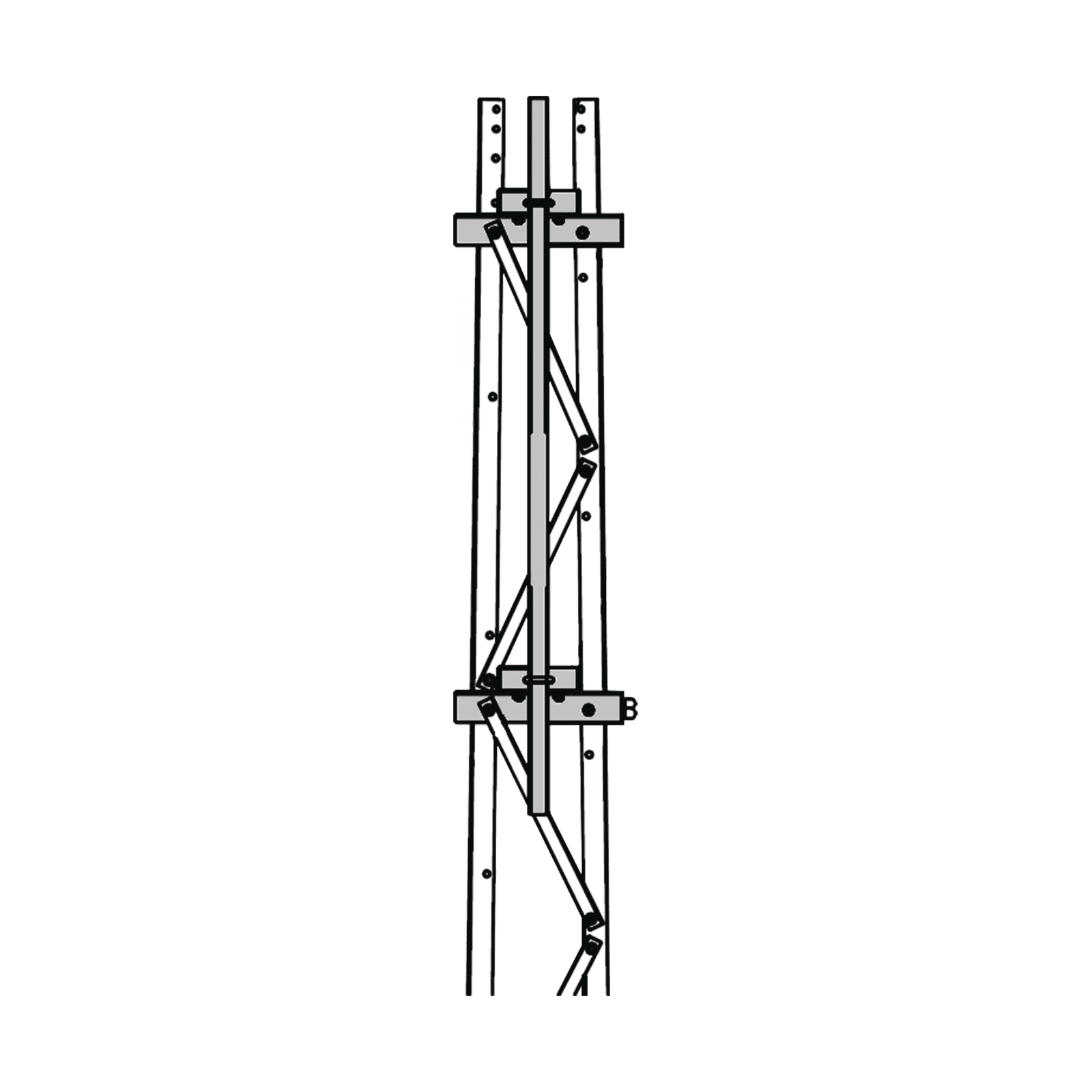 Mástil 2-3/8″ x 1.8 m para Montaje en Cara de Torre Super Titan Secciones 1 a 3. TRY-ST-FMU13 - Trylon