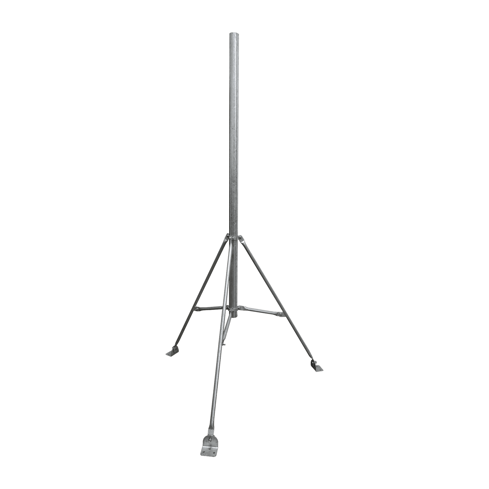 Mástil de 2″ x 1.5 metros con Tripie para Instalación en losa. Acero Galvanizado en Caliente. SM-TR1.5 - SYSCOM TOWERS