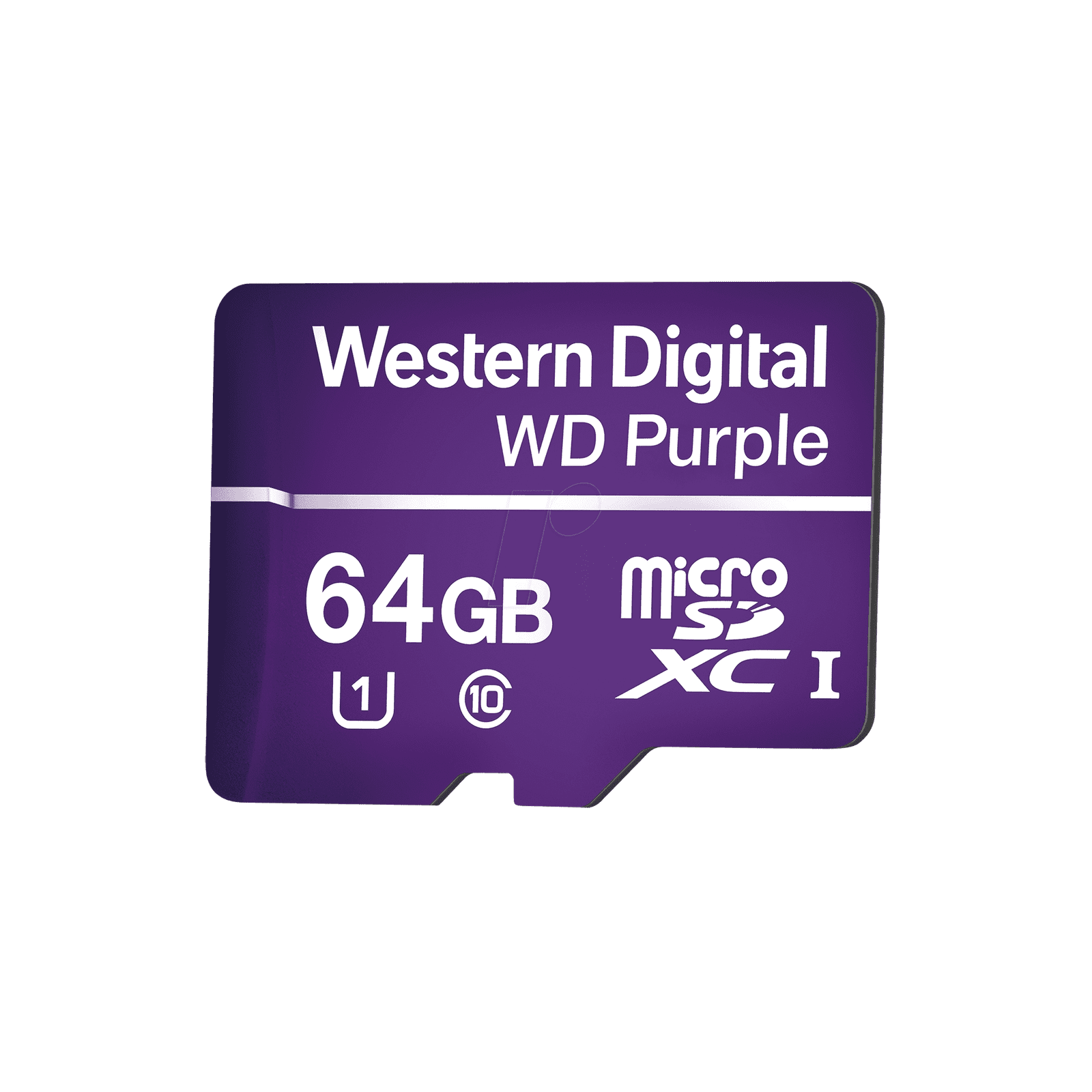 Memoria microSD de 64GB PURPLE, Especializada Para Videovigilancia, 10 VECES MAYOR DURACIÓN, 3 AÑOS DE GARANTIA WD64MSD - Western Digital (WD)