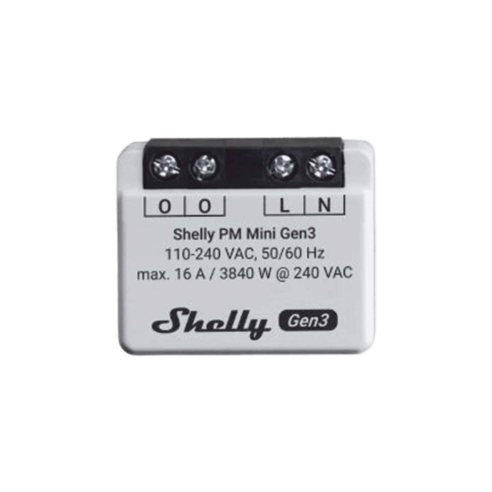 Mini Medidor de consumo inteligente con Wi-Fi, 1 canal 16A, compatible con asistentes de voz Alexa y GoogleHome SHELLYPMMINIGEN3 - SHELLY