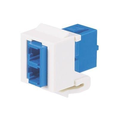 Módulo Acoplador LC Duplex, para Fibra Óptica Monomodo OS1/OS2, Tipo Keystone, Color Blanco Mate NKDLCMZIW - PANDUIT