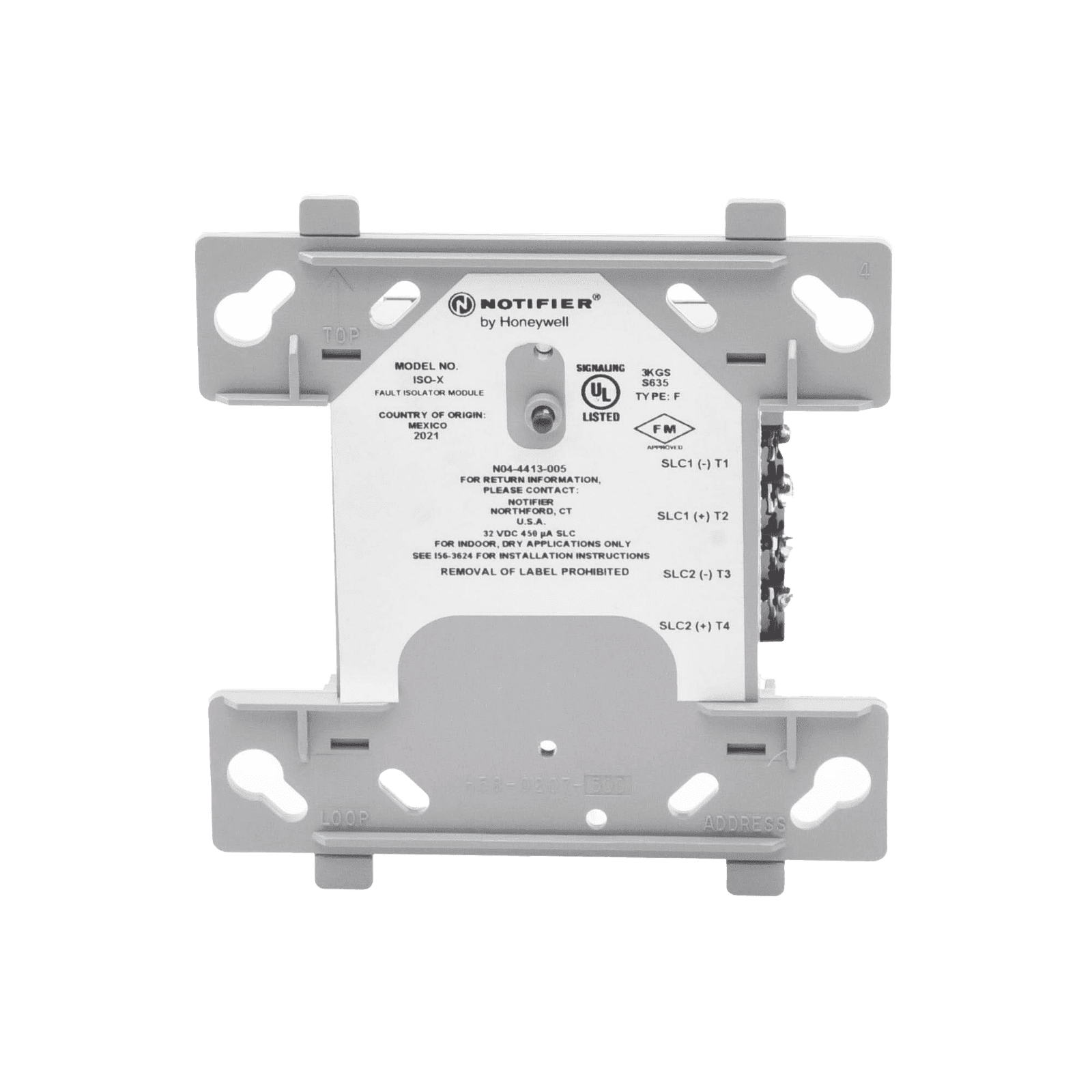 Módulo Aislador de Lazo SLC / Tecnología FlashScan® de NOTIFIER ISO-X - NOTIFIER