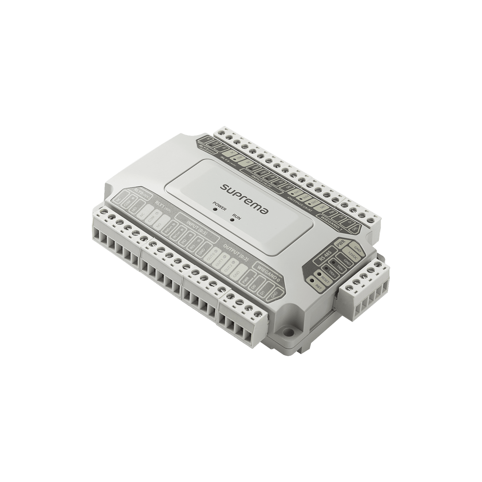Módulo para Control de Puertas / 2 Entradas/Salidas Weigand / 4 Salidas de Relevador tipo C / Uso con BioStar 2 DM20 - SUPREMA