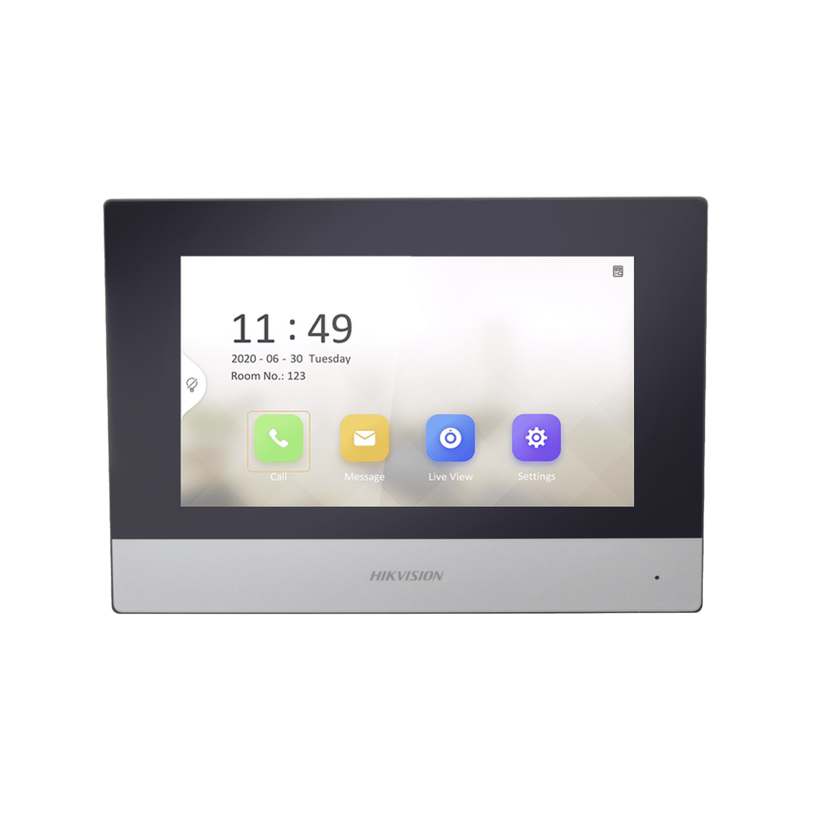 Monitor IP WiFi Touch Screen 7″ para Videoportero IP  / Vídeo en Vivo / PoE Estándar / Apertura Remota / Llamada Entre Monitores / Audio de dos vías / Policarbonato DS-KH6320-WTE1 - HIKVISION