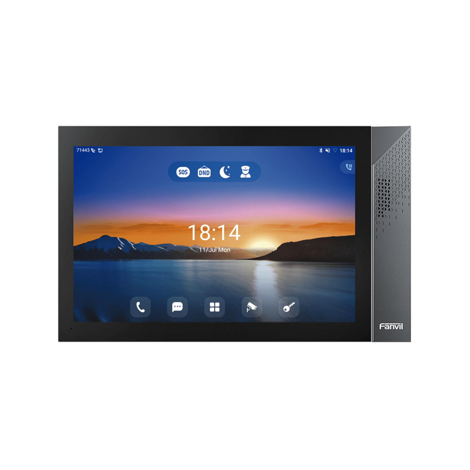 Monitor IP/SIP para interior con Android, Wi-Fi, Bluetooth, Pantalla táctil de 10.1″, audio de 2 vías, PoE, 8 interfaces de entrada de alarma. I57A - FANVIL