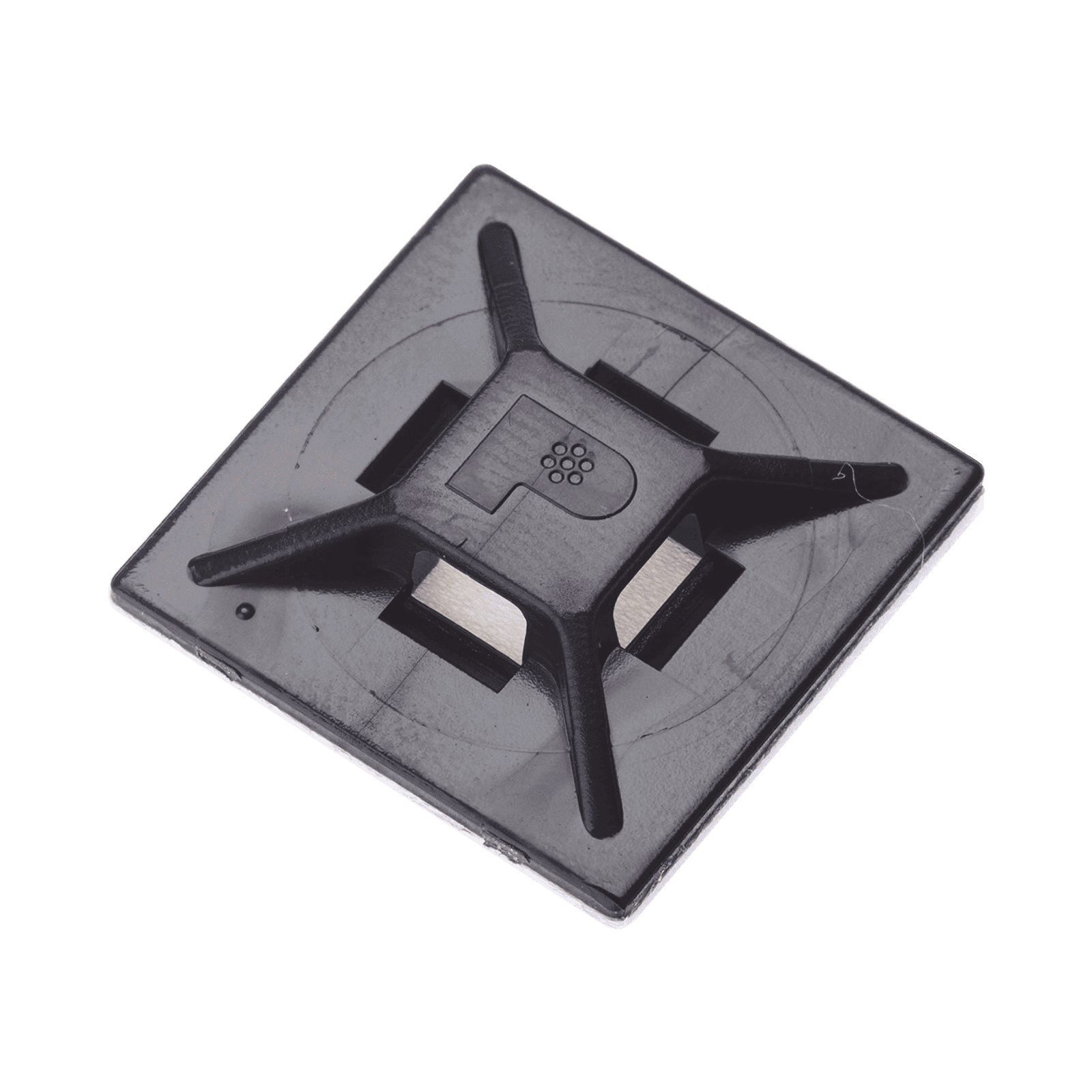 Montaje-Sujetador Para Cable de 4 vías, con Adhesivo Acrilico, 25.4 x 25.4mm (1in x 1in), Color Negro, Uso en Exterior, 1 pieza ABM2S-AT-C0 - PANDUIT