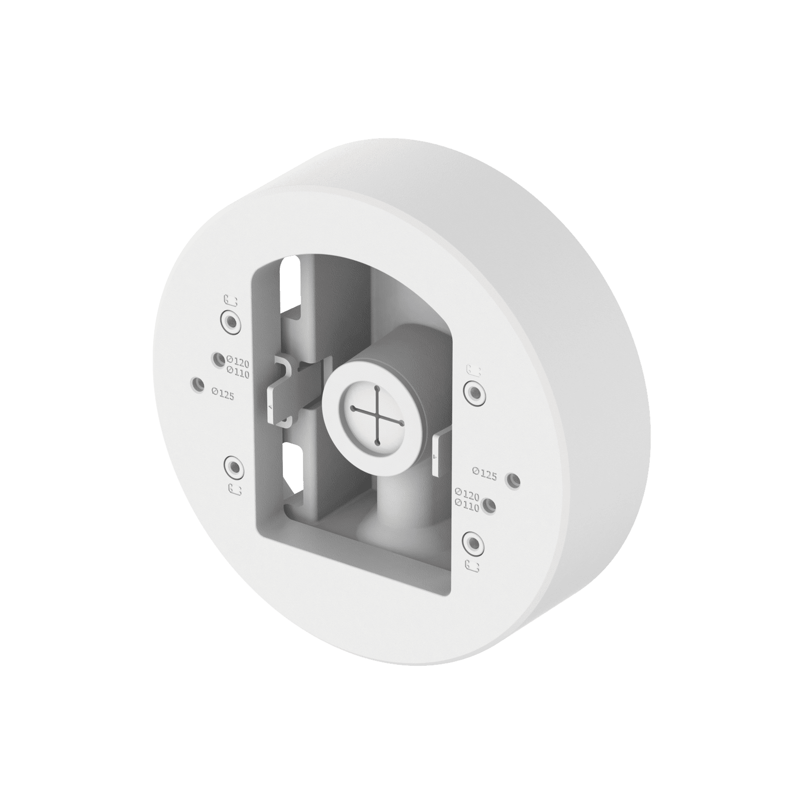 Montaje adaptador para instalacion en poste de camaras Domo y Bala serie X o P marca Hanwha SBD-180PMW - Hanwha Techwin Wisenet