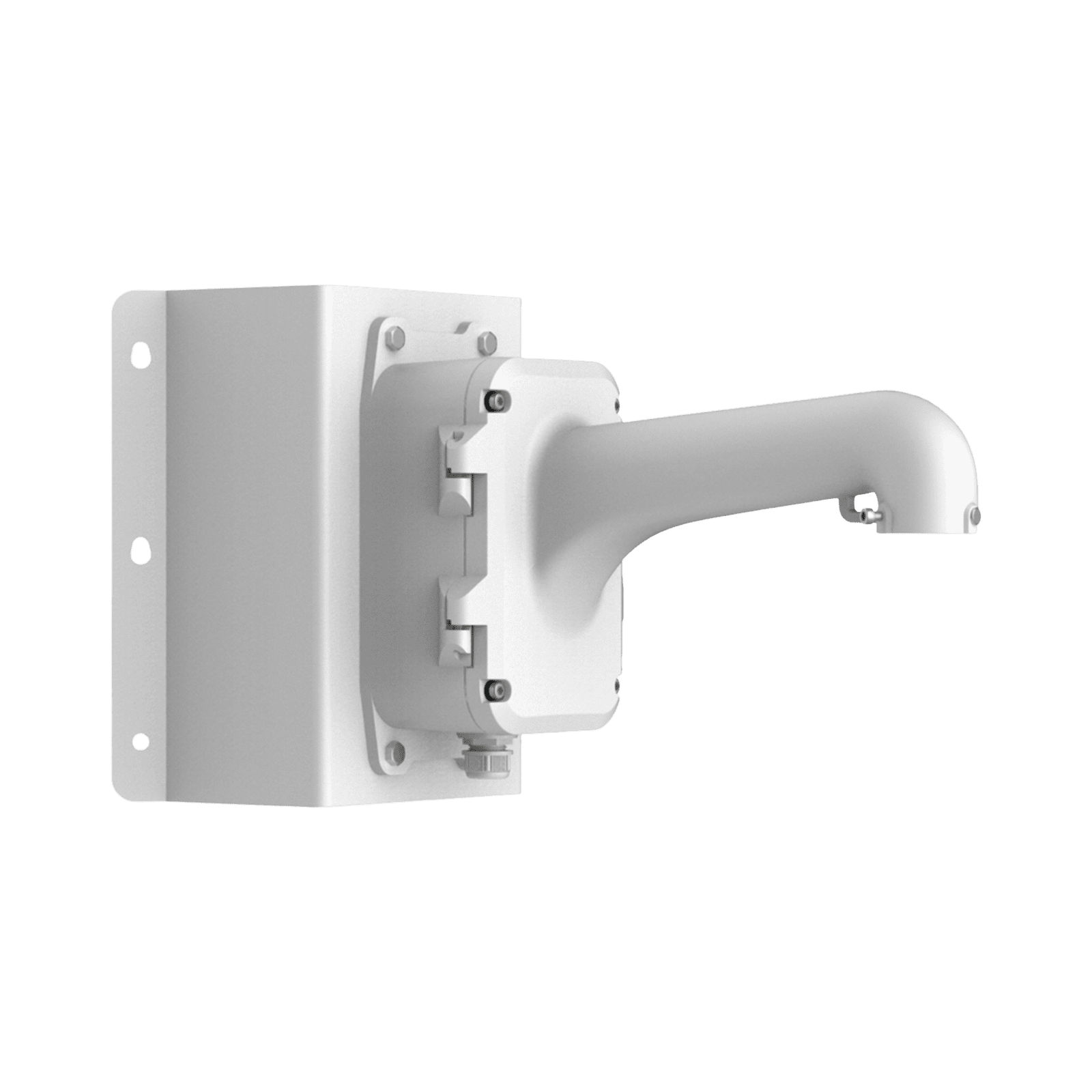 Montaje de Esquina con Caja de Conexión para Domos PTZ epcom y HIKVISION / Fabricado con Aleación de Aluminio y Acero DS-1604ZJ-BOX-CORNER - HIKVISION