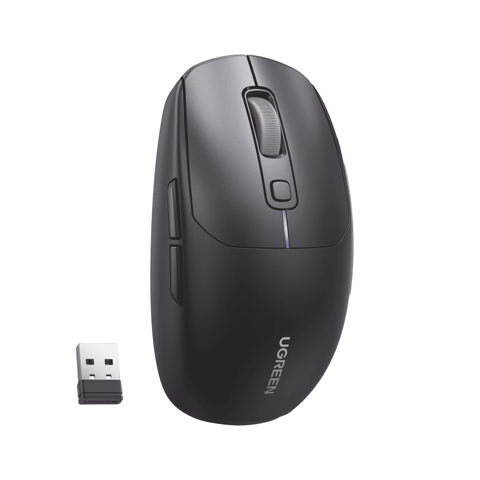 Mouse Gaming Inalámbrico| 5000 DPI | 5 Niveles de DPI  |6 Botones | Recargable | Tri-Modo USB/BT/2,4 GHz | Diseño Ergonómico | Alta Capacidad de Batería | Luz Led | Compatible con Windows macOS Android iOS Linux. 90539 - UGREEN