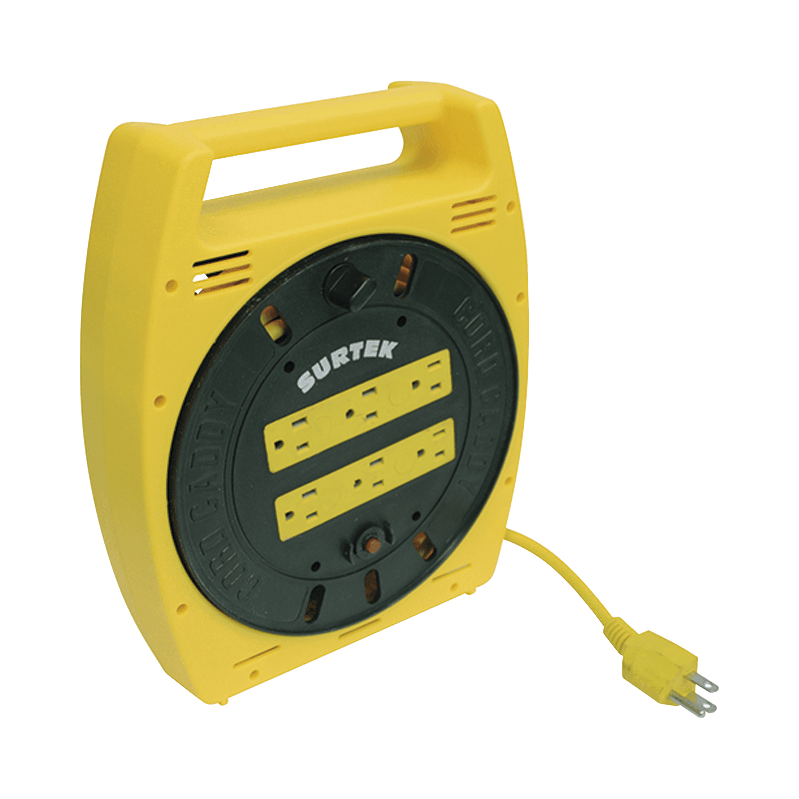 Multicontacto Eléctrico Tipo Carrete con 6 Contactos y 6 metros de Extensión / 127 V CA 10 A Máximo. SYS-136035 - SURTEK