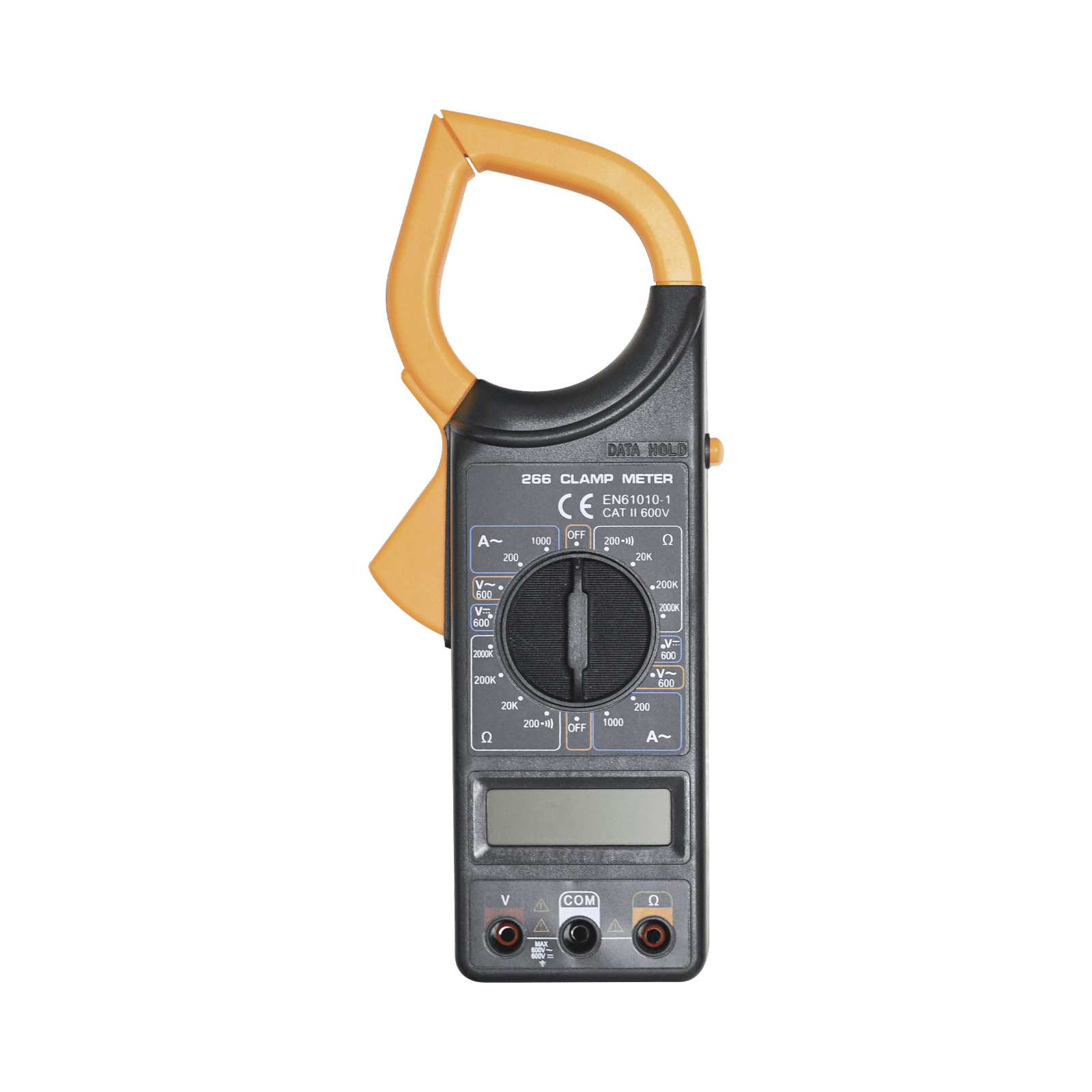 Multímetro Digital de Gancho Compacto 600 Vcc / Vca  CATII. Con pantalla LCD (No incluye Batería) DT266 - PRECISION