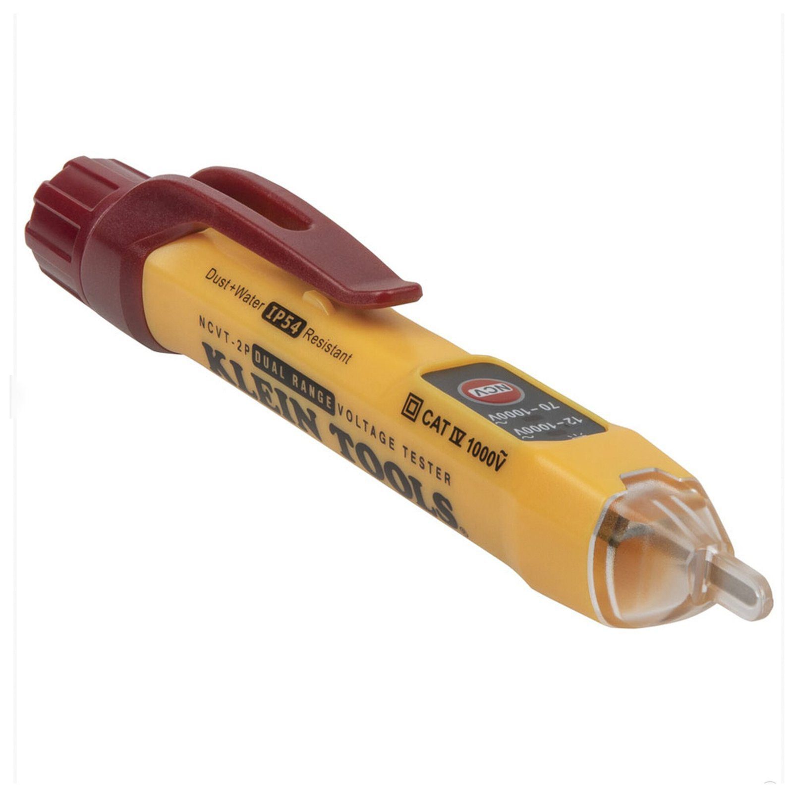 Detector de Voltaje sin Contacto tipo Lápiz, de Doble Rango de 12 a 1000 V CA o de 70 a 1000 V CA. NCVT-2P - KLEIN TOOLS