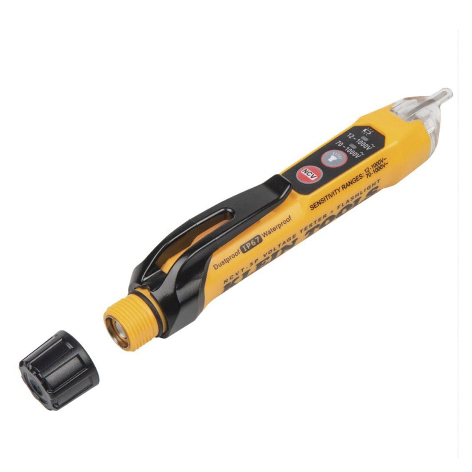 Detector de Voltaje sin contacto de doble rango, de 12 – 1000 V CA con linterna. NCVT3P - KLEIN TOOLS