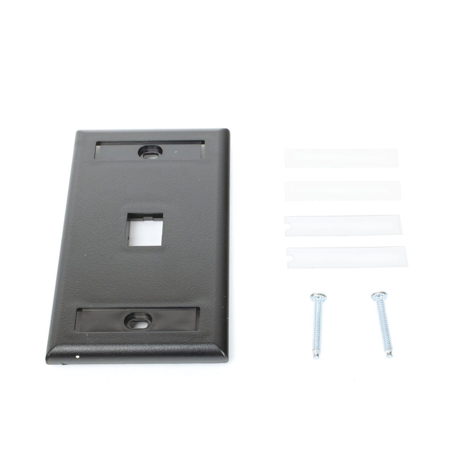 Placa de Pared Vertical, Salida Para 1 Puerto Keystone, Con Espacios Para Etiquetas, Color Negro NK1FBL - PANDUIT