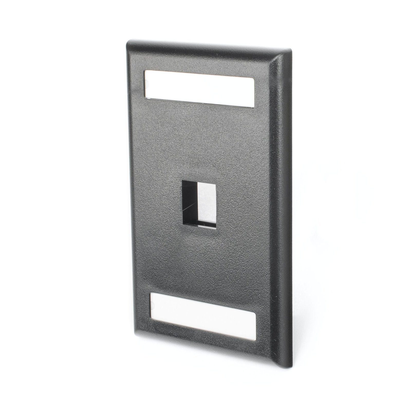 Placa de Pared Vertical, Salida Para 1 Puerto Keystone, Con Espacios Para Etiquetas, Color Negro NK1FBL - PANDUIT