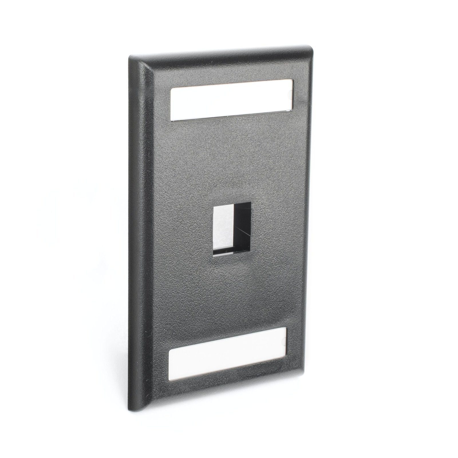 Placa de Pared Vertical, Salida Para 1 Puerto Keystone, Con Espacios Para Etiquetas, Color Negro NK1FBL - PANDUIT