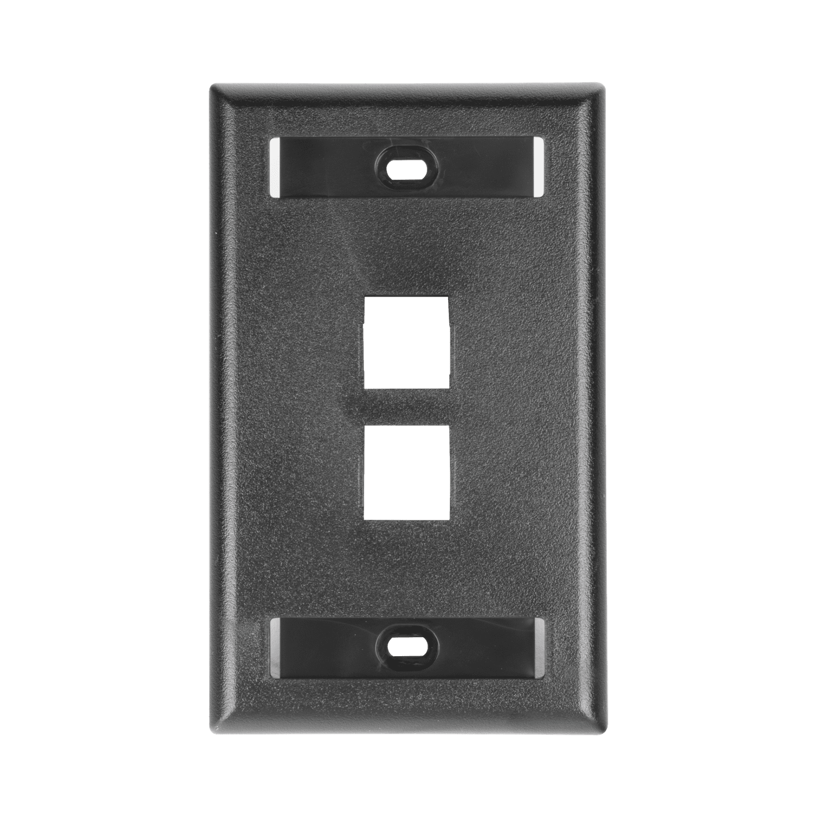 Placa de Pared Vertical, Salida Para 2 Puertos Keystone, Con Espacios Para Etiquetas, Color Negro NK2FBL - PANDUIT