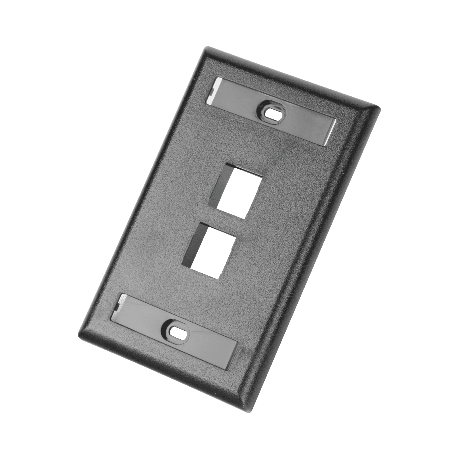 Placa de Pared Vertical, Salida Para 2 Puertos Keystone, Con Espacios Para Etiquetas, Color Negro NK2FBL - PANDUIT