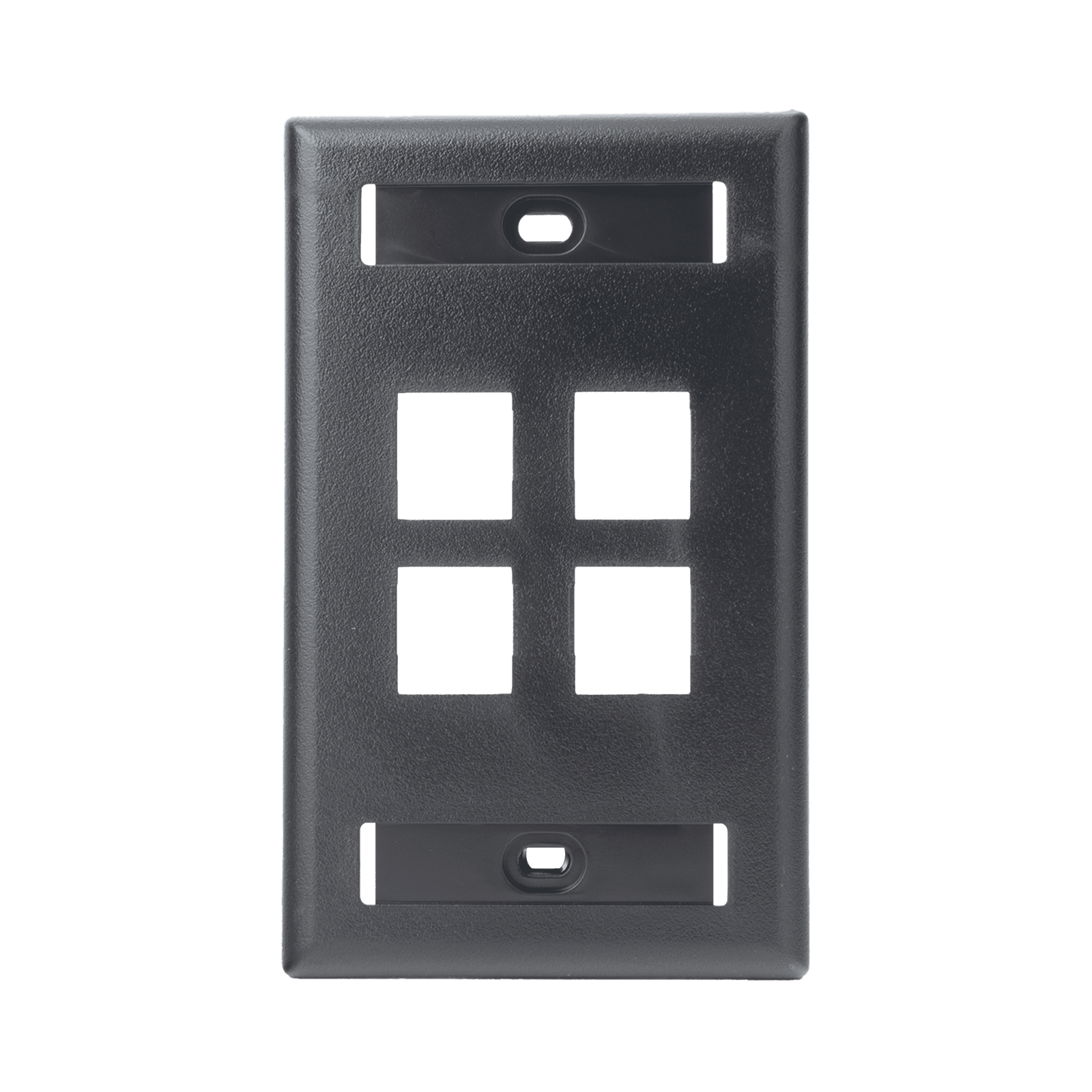 Placa de Pared Vertical, Salida Para 4 Puertos Keystone, Con Espacios Para Etiquetas, Color Negro NK4FBL - PANDUIT